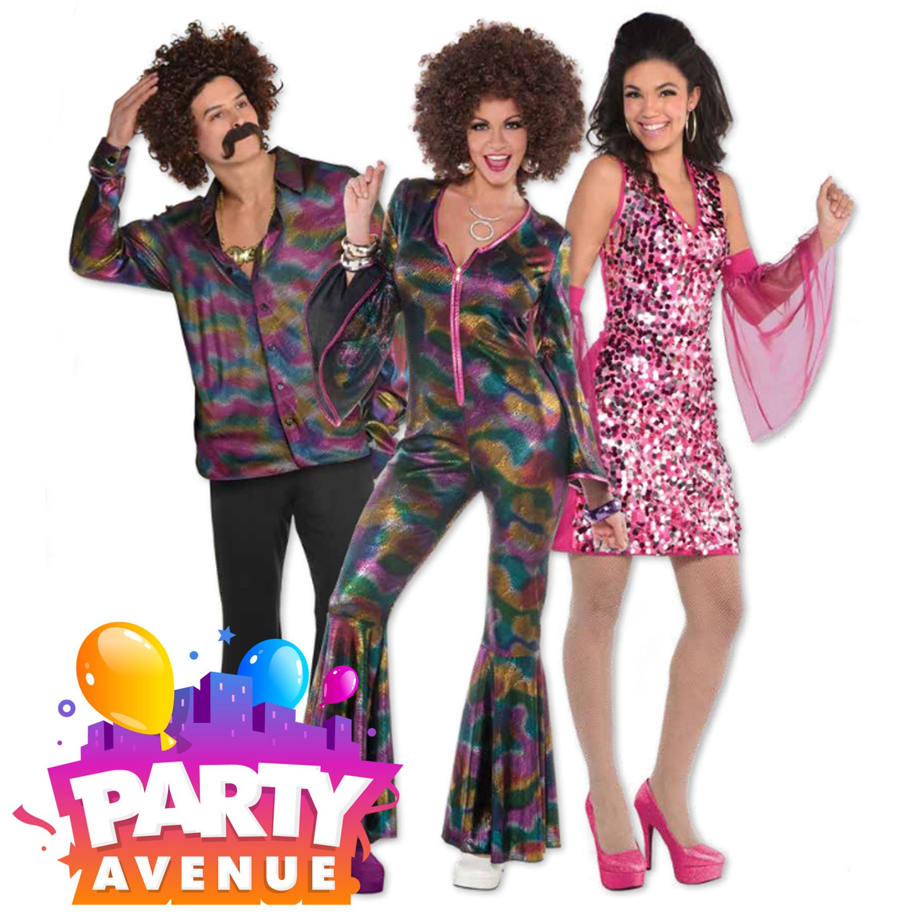 Disco 70s Boogie Adults Accessories Fancy Dress Costume Lot