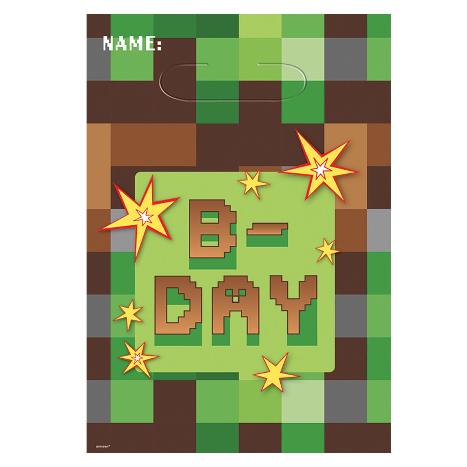 8pk TNT Pixel Video Game Loot Bags Minecraft Inspired Birthday Party