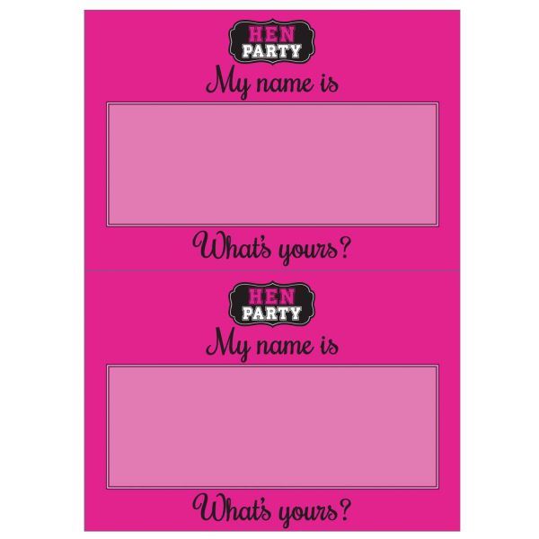 hen party name tag stickers night tags 16 self adhesive labels