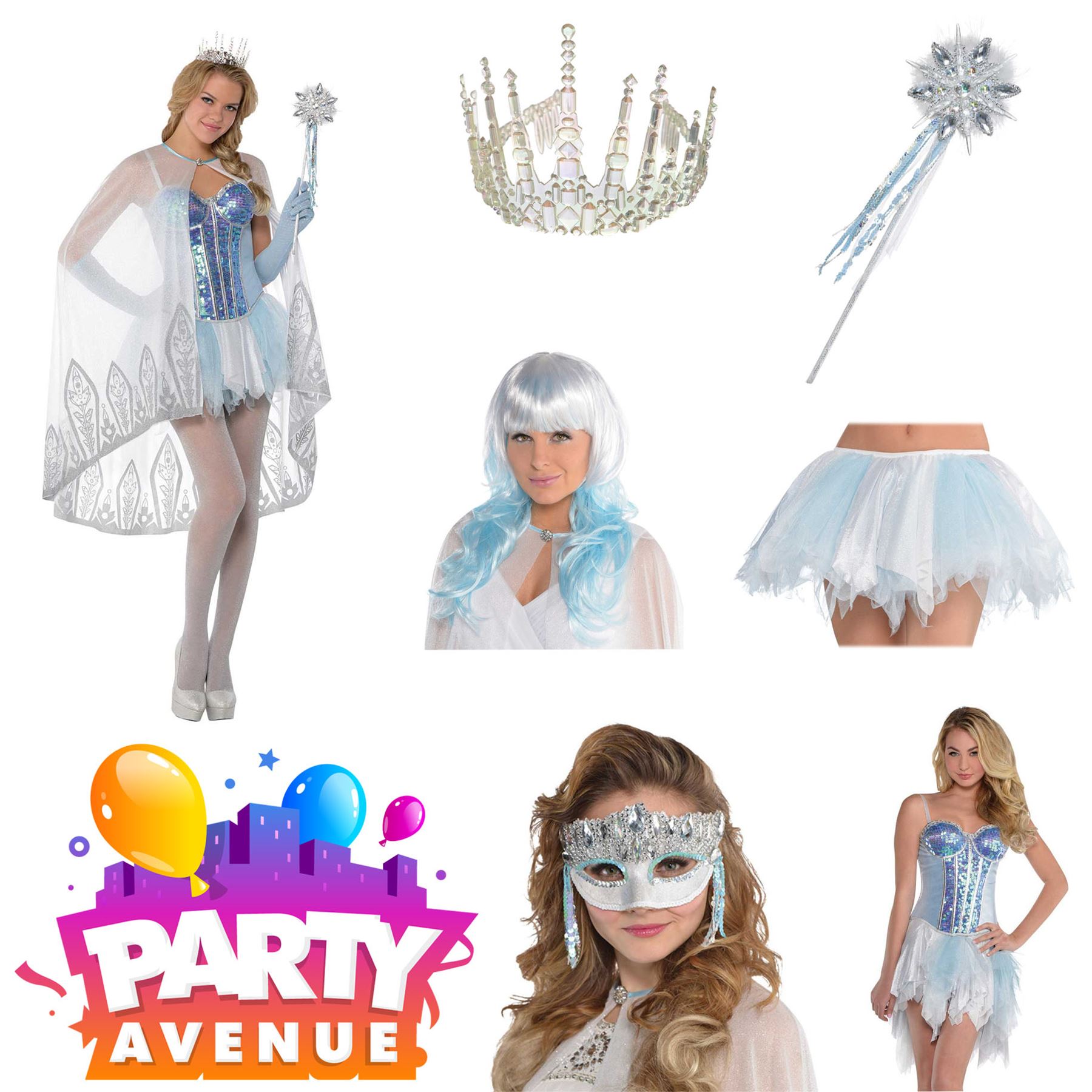 Ice Queen Wig Ladies Fancy Dress Fairy Tale Book Adults Womens Costume Accessory