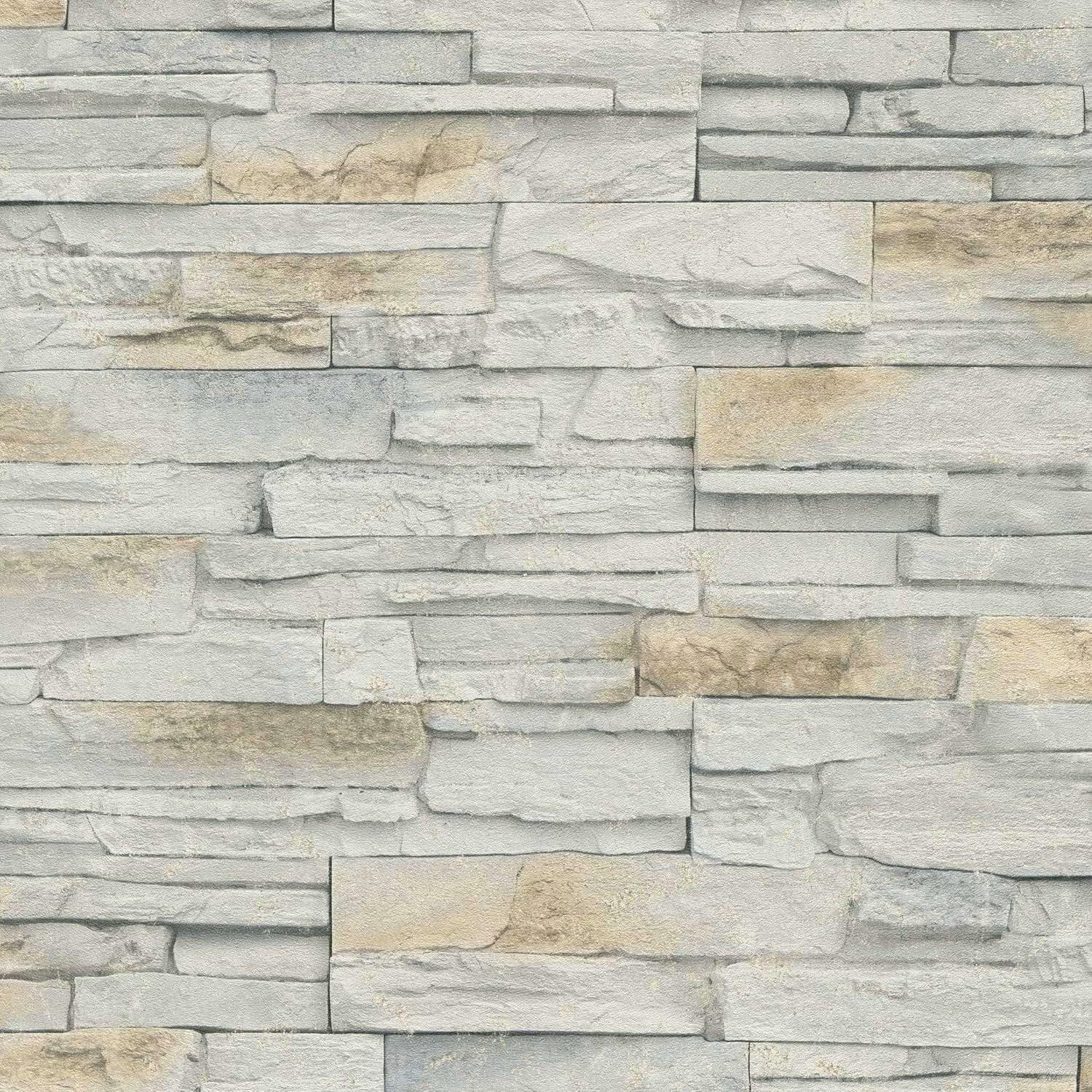 Wallpaper Grey Stone Effect Erismann Select Realistic Natural Feature Wall