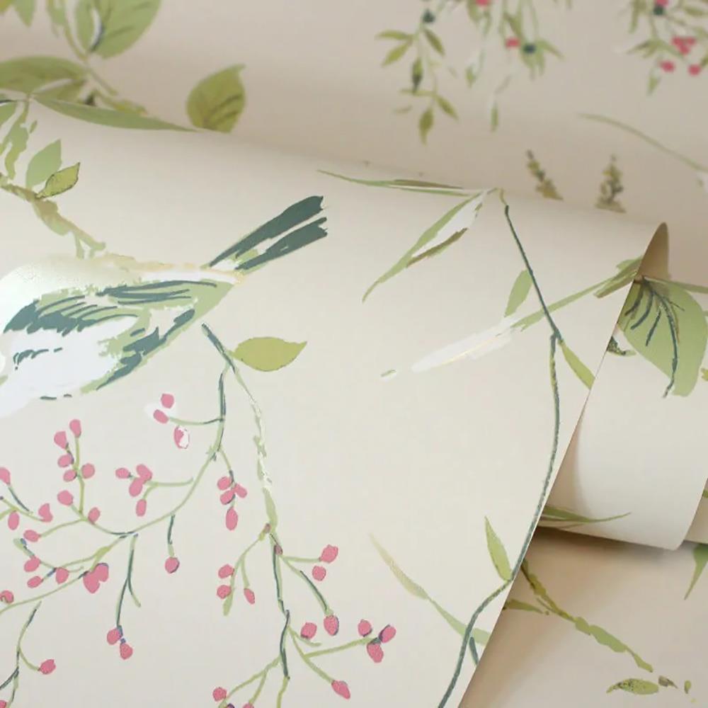 Papel Pintado Floral Corona Mariko Árbol Pájaro Metálico Elegante Moda Característica Pared - Imagen 15 de 19
