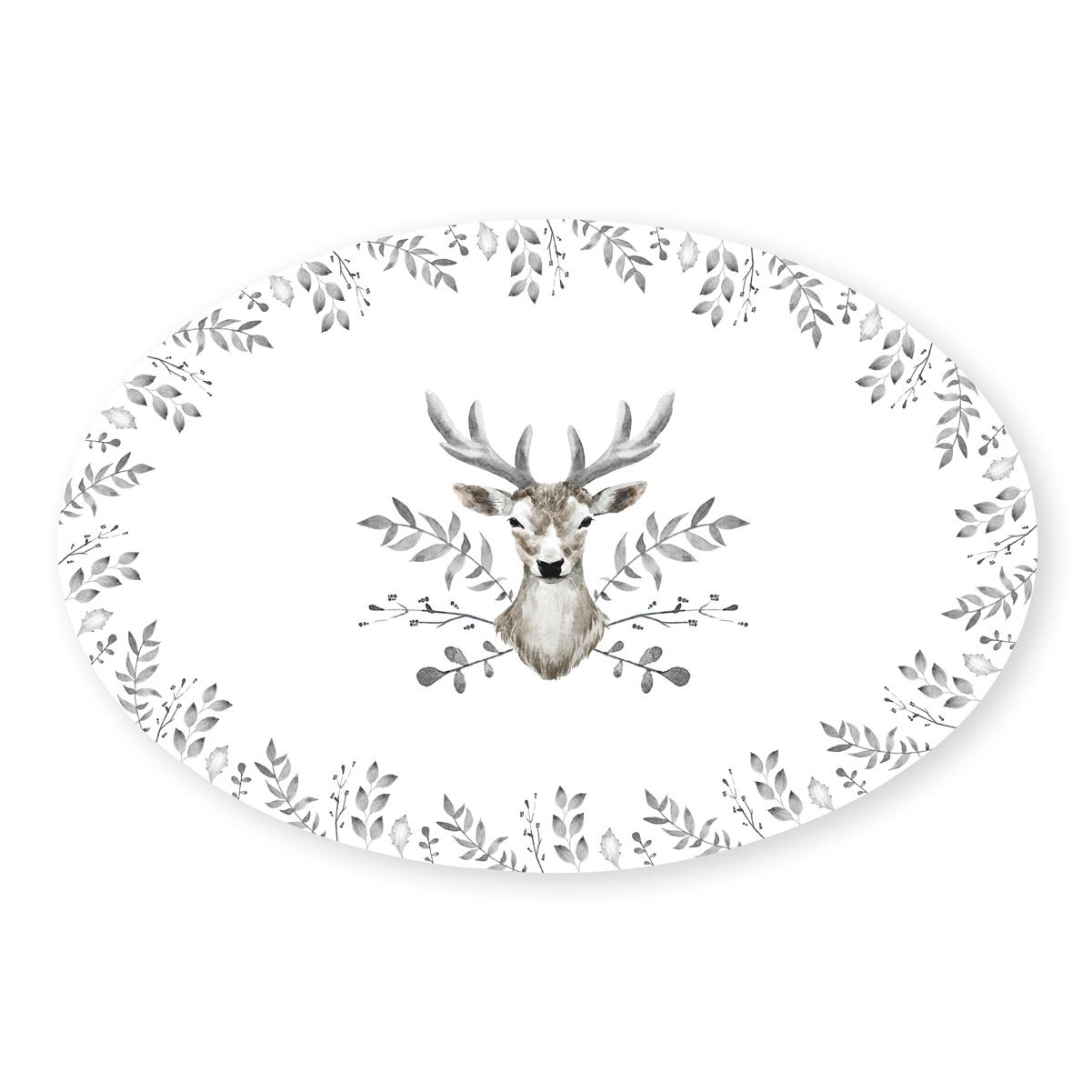 Christmas Tableware Set Grey Stag Design Full Table Setting Ceramic Table Decor - Picture 47 of 51