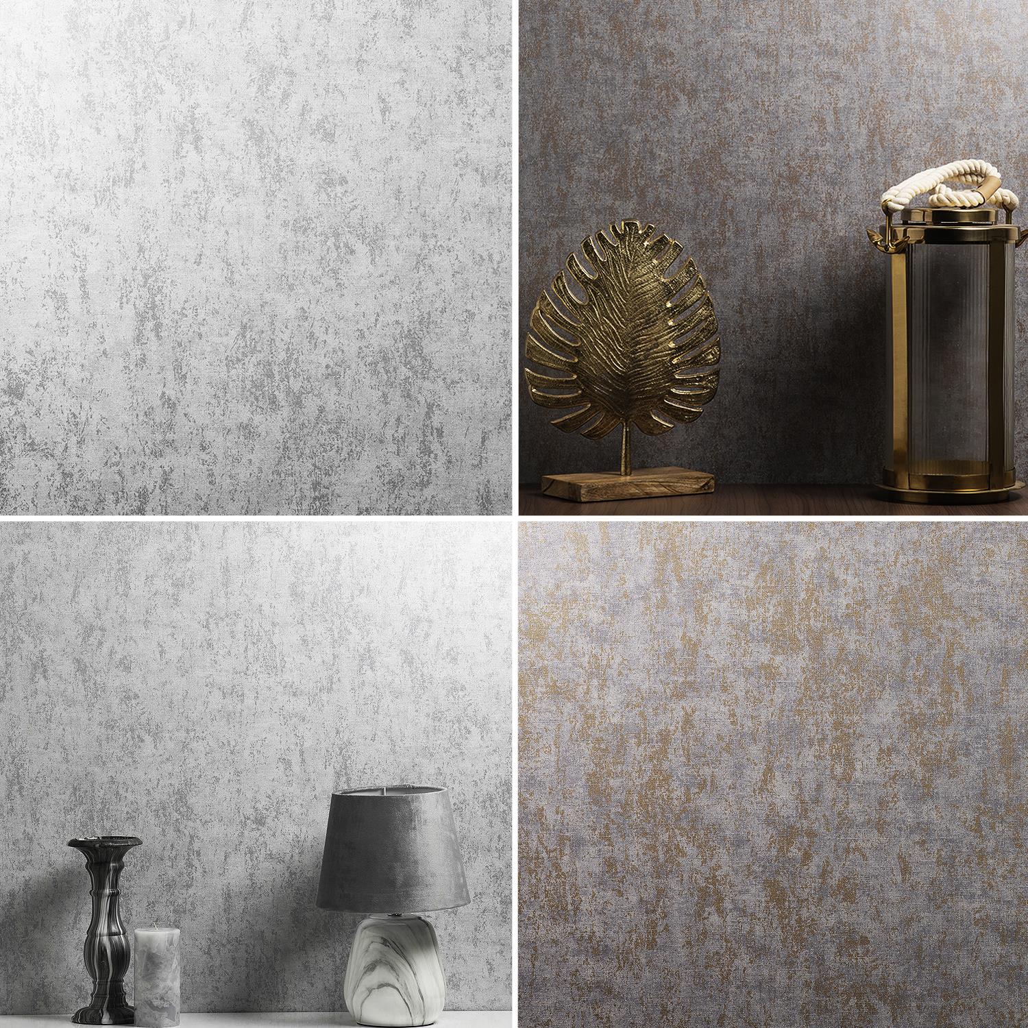 Tulsa Texture Wallpaper Industrial Concrete White Charcoal Grey
