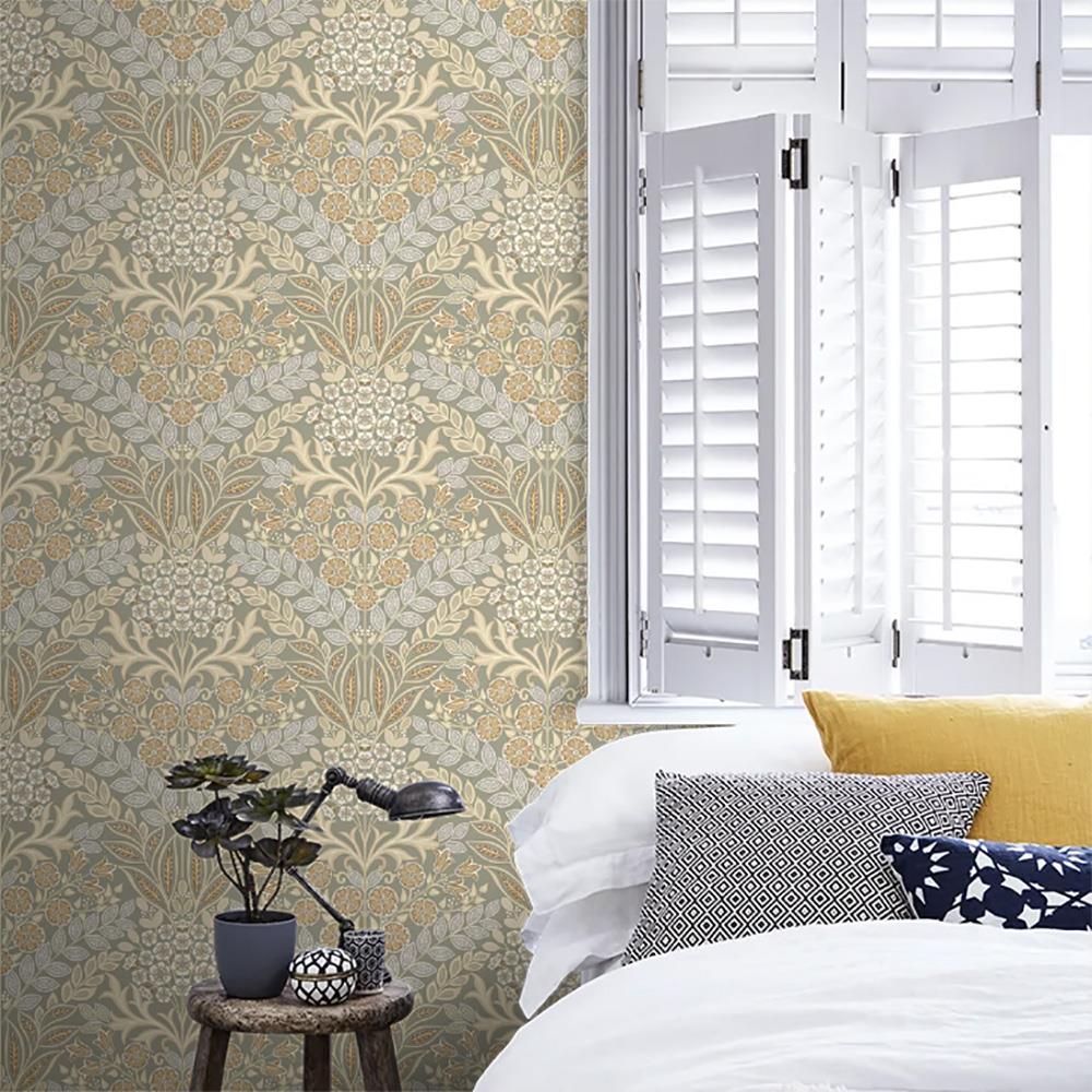 Grandeco Arts Floral Wallpaper Flowers Naturistic Leaves Textured Paste The Wall - Picture 37 of 42