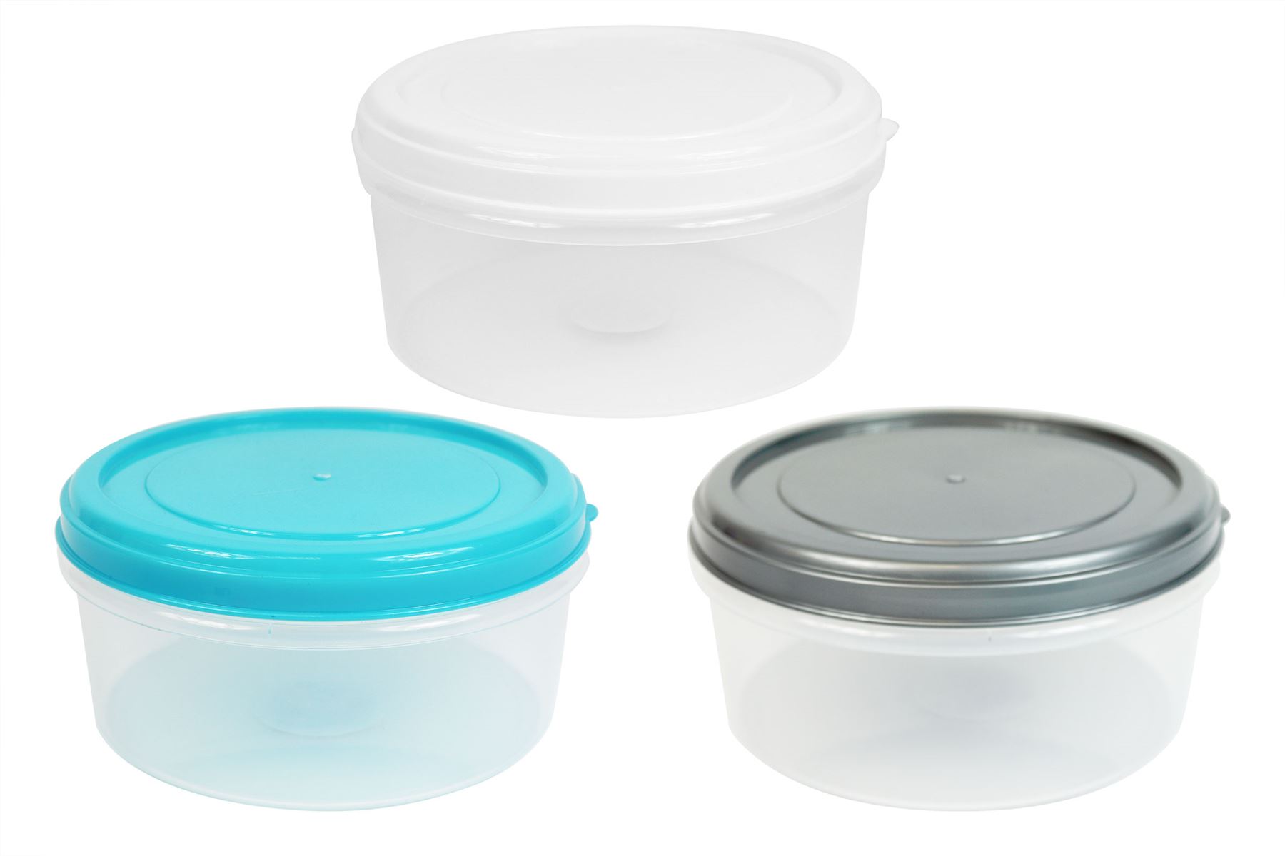 Pack of 3 Food Storage Containers 2.1L Capacity Freezer Safe Meal Prep
