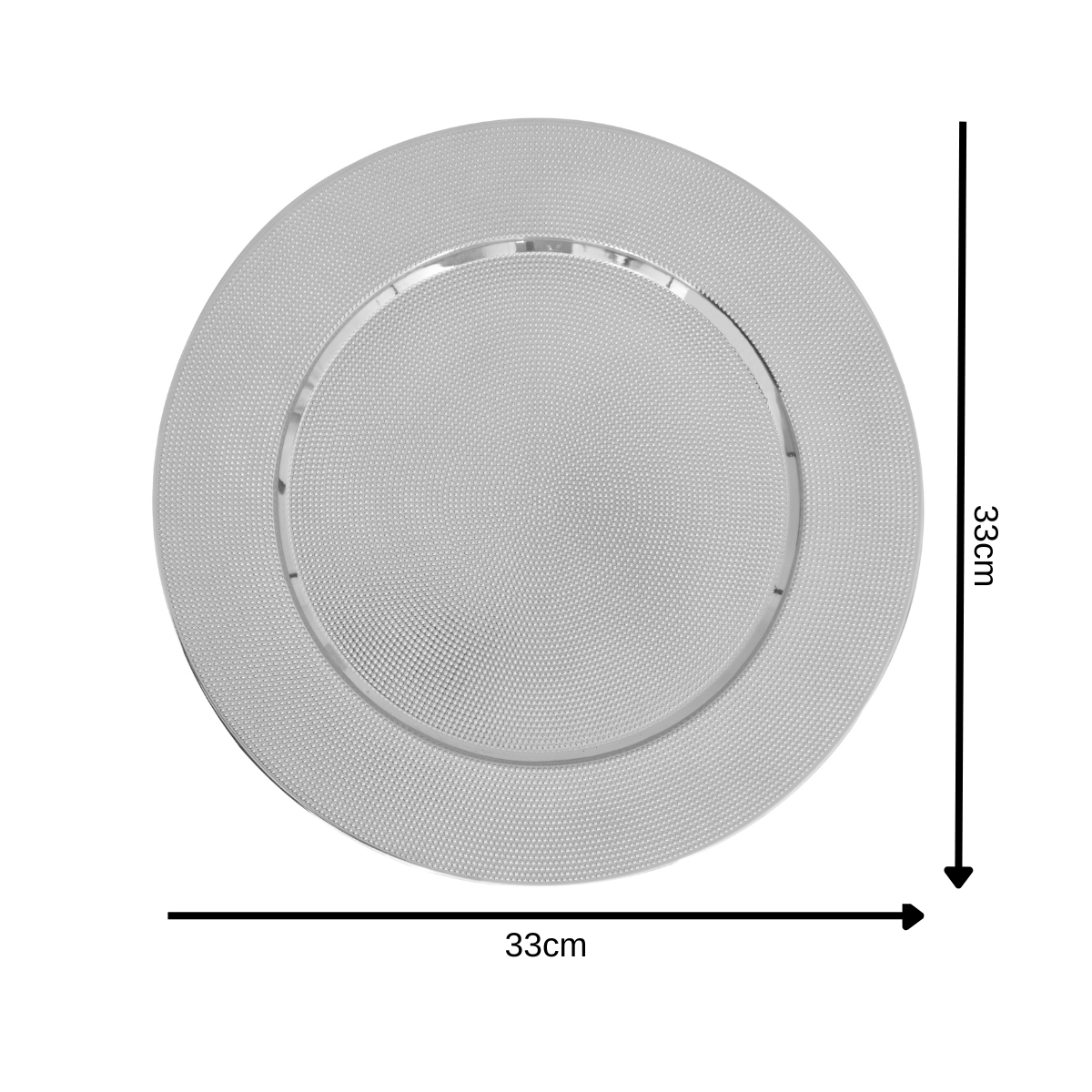 Christmas Dinner Charger Plate Set of 6 Metallic Embossed Table Decoration - Picture 25 of 25
