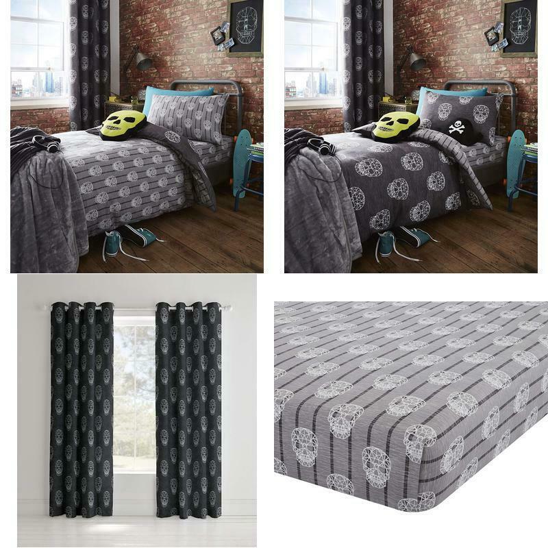 Kids Duvet Cover Set Curtains Children Bedding Bed Quilt Covers Fitted Sheet