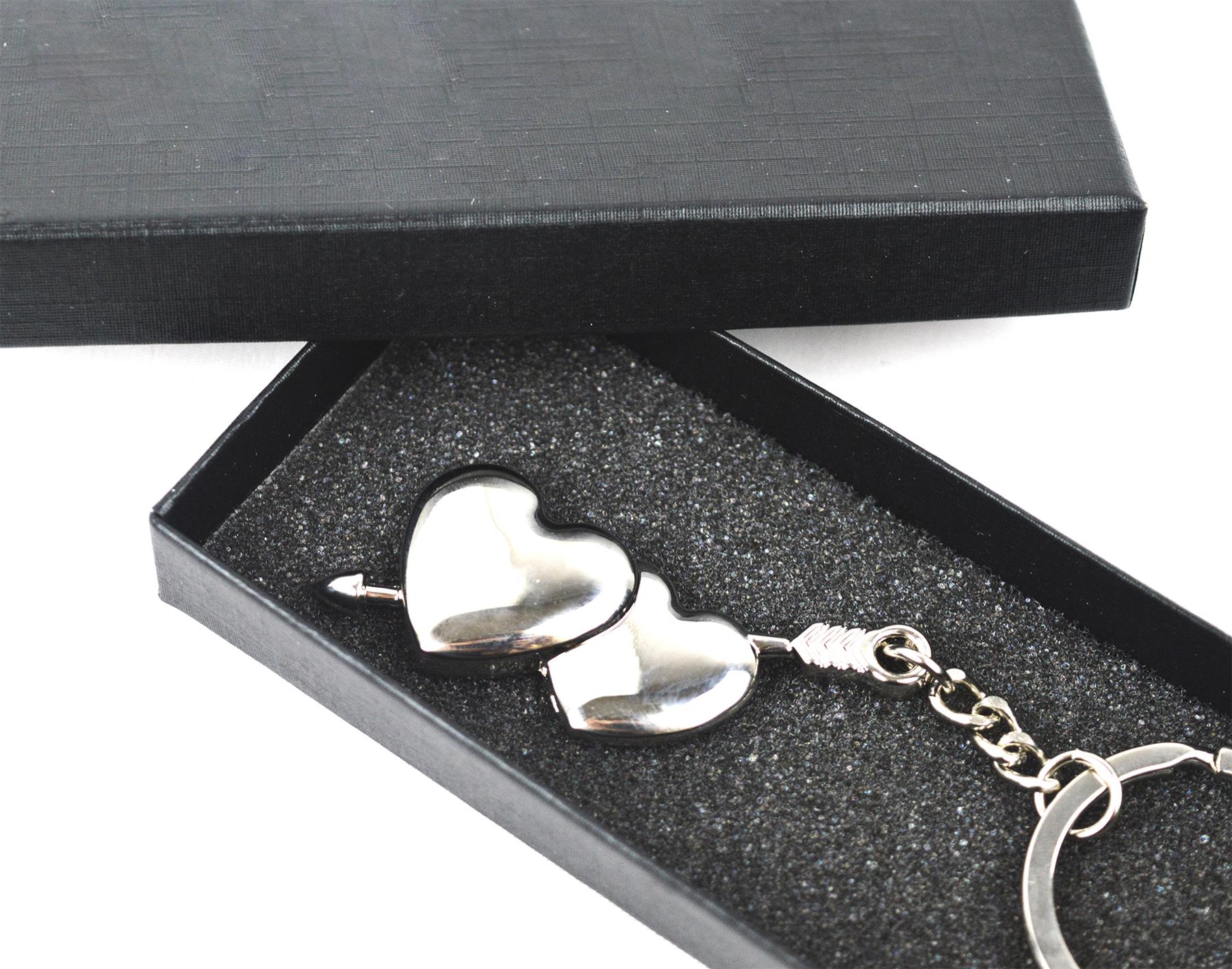 Personalised Angel Keyring Engraved Metal Silver Valentine/'s Birthday Gift Pouch