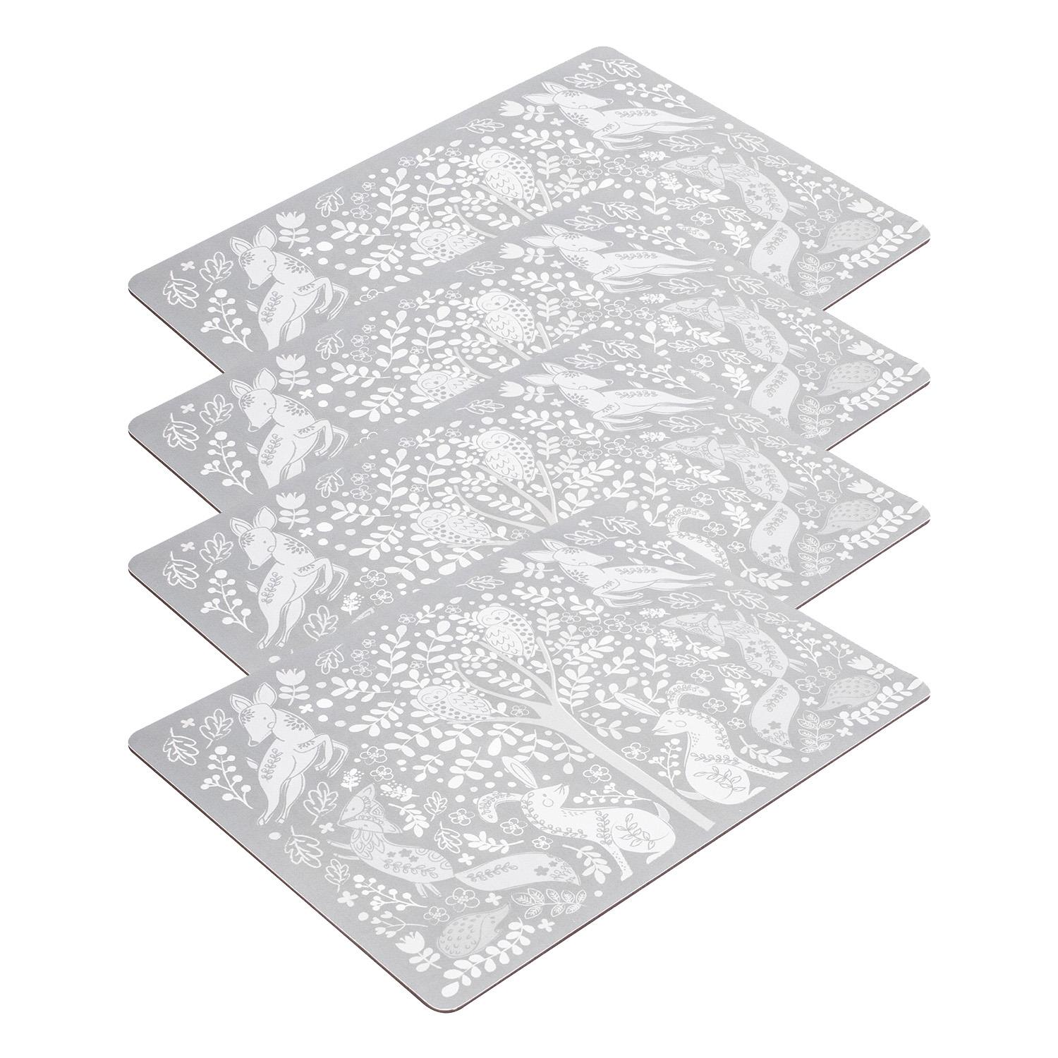 4er Pack Untersetzer und Platzsets schwarz elegant oder grau Schmetterling Design - Bild 82 von 94
