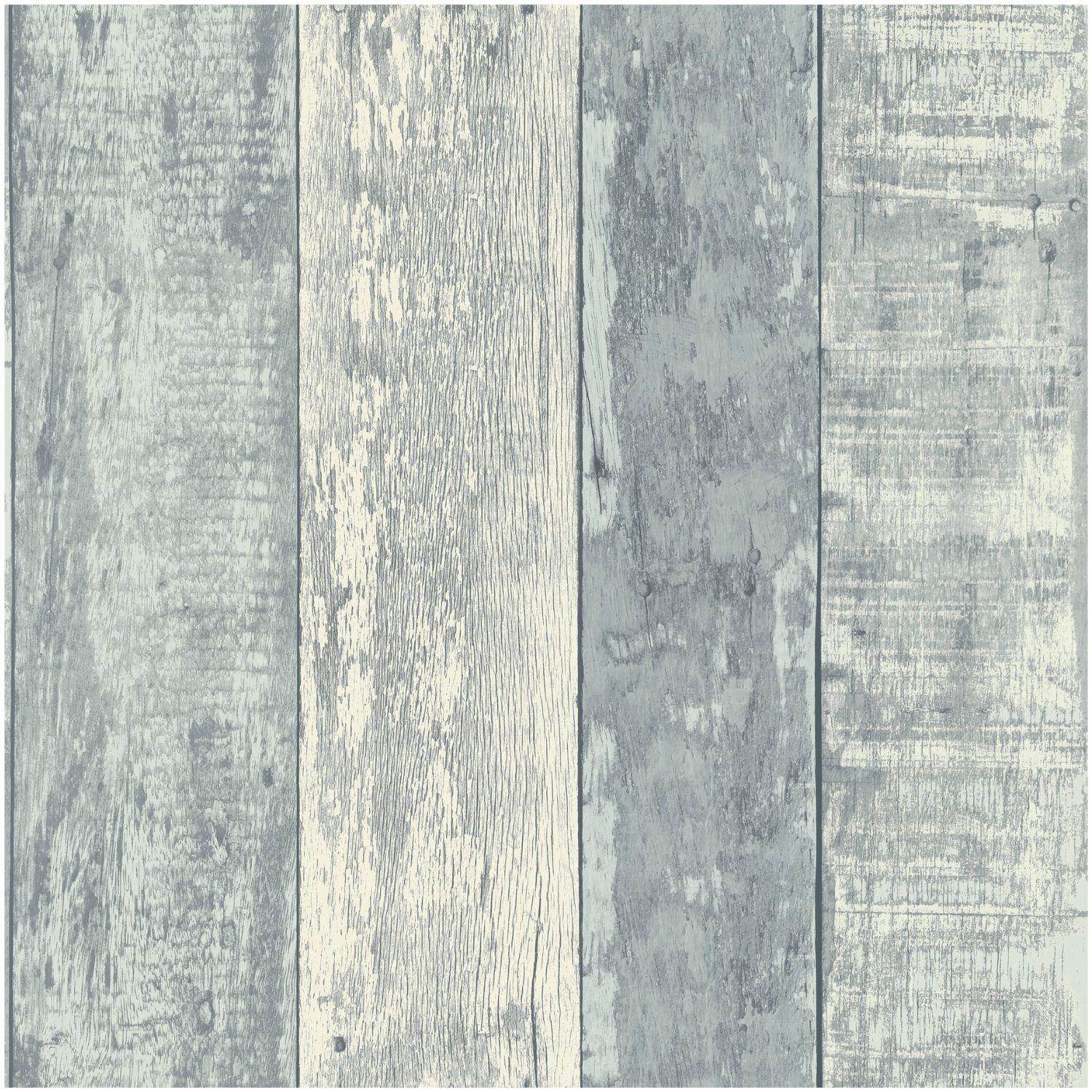 Fine Decor Rustic Wood Stripe Blue Wallpaper Paste The Paper Washable Modern