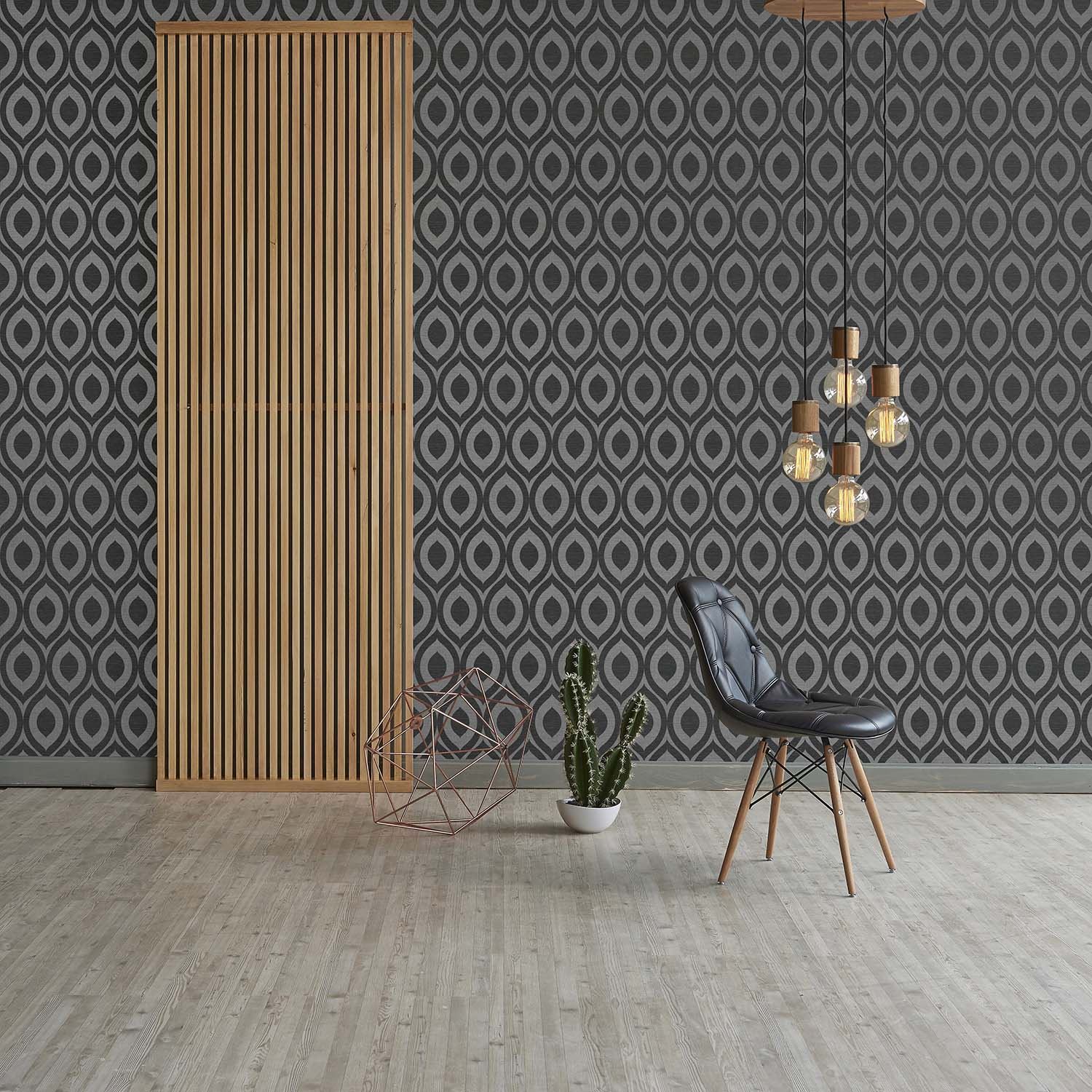 3D Papel Pintado Moderno Brillo Metálico Lino Geométrico efecto corona de lujo Rimini