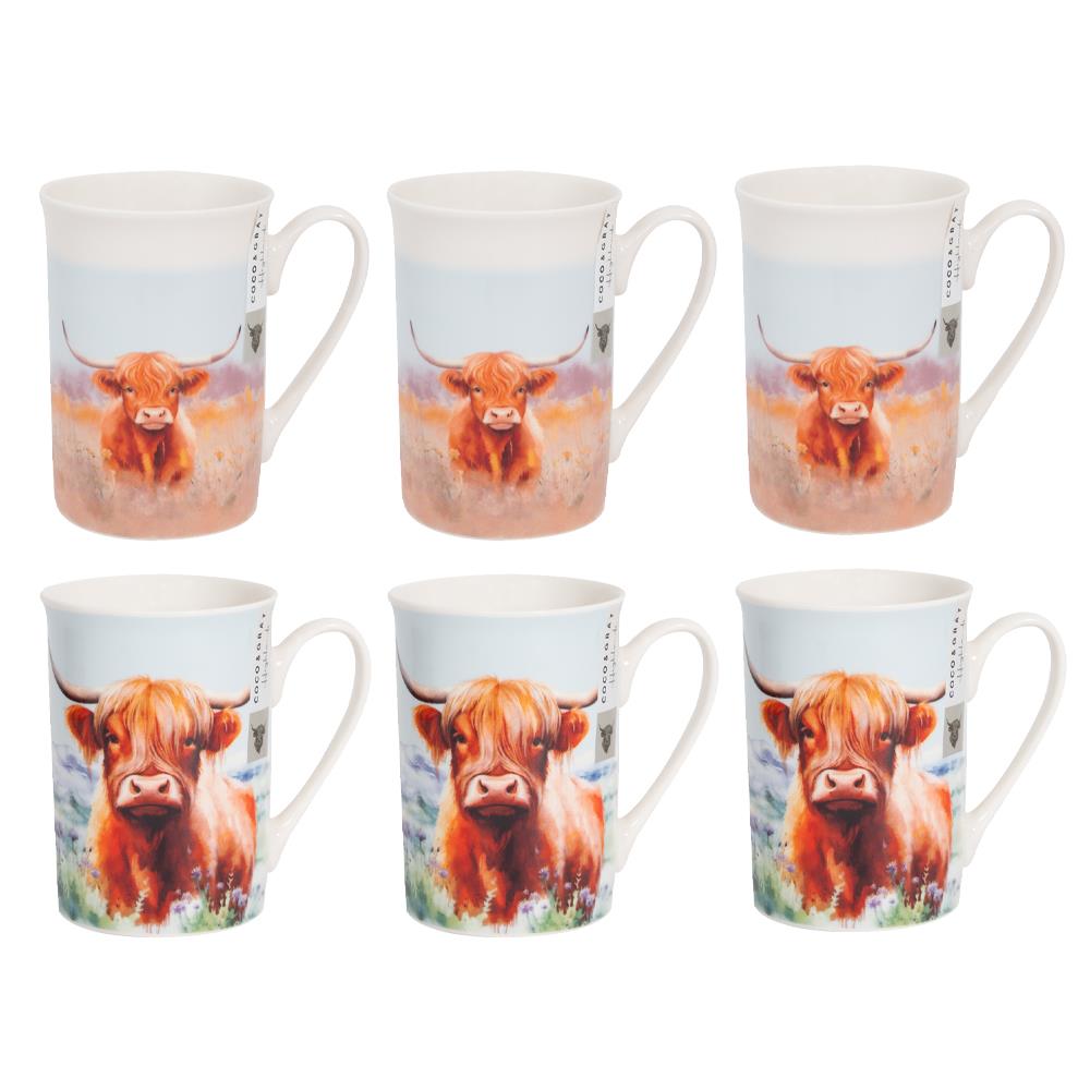 Accessori cucina pranzo a tema mucca Highland tazze vassoi sottobicchieri tovagliette - Foto 31 di 72