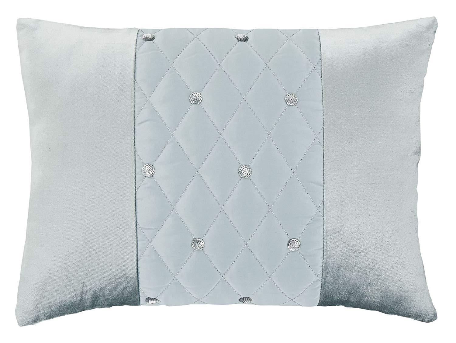 Sequin Cluster Duck Egg Duvet Set Reversible Bedding Curtain Catherine Lansfield 100% nowy, popularny