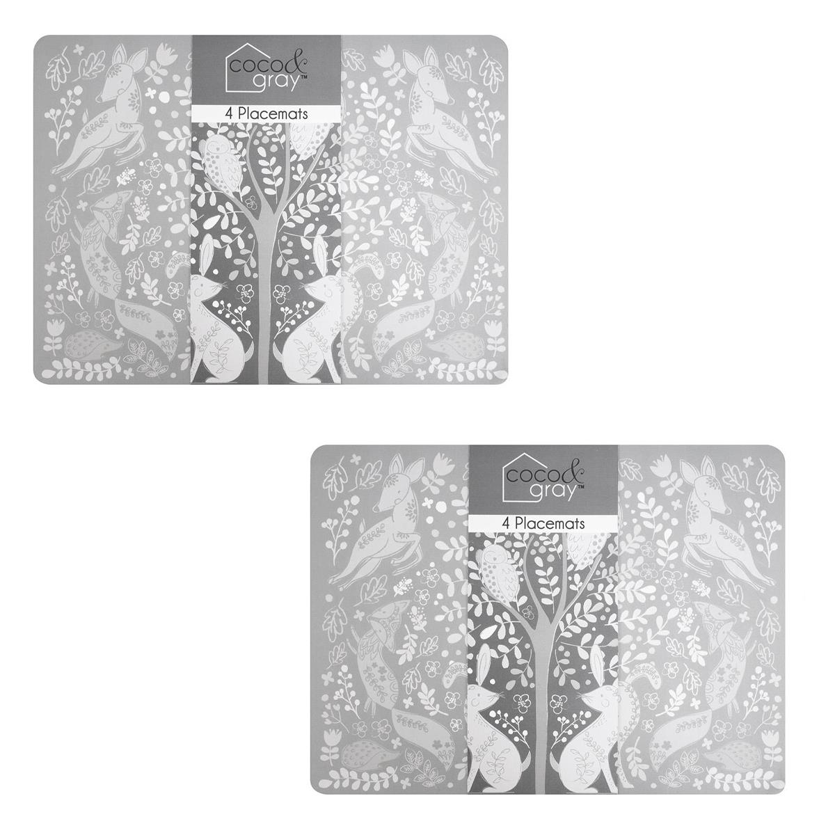 4er Pack Untersetzer und Platzsets schwarz elegant oder grau Schmetterling Design - Bild 80 von 94