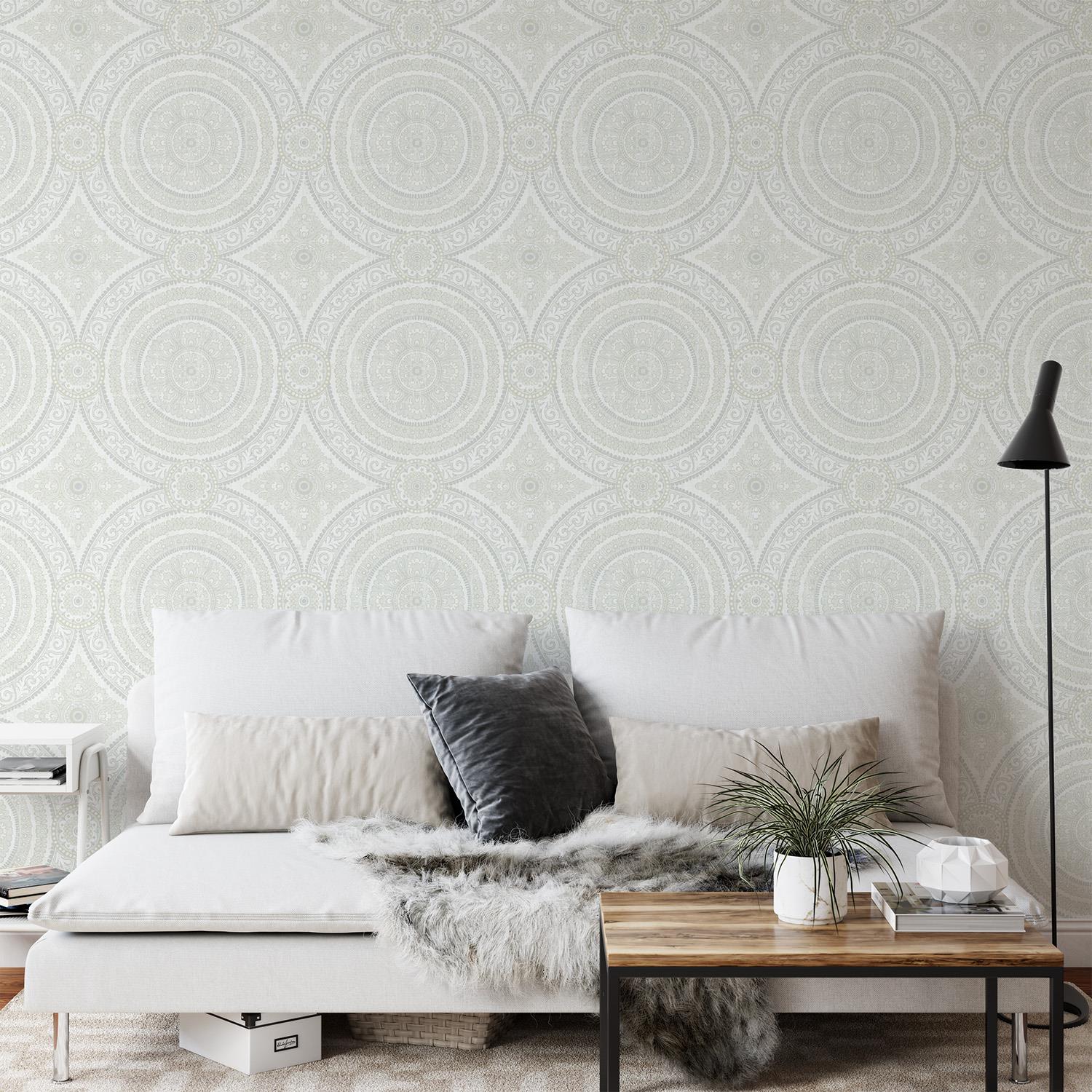 Caspia Damask Wallpaper Classic Stylish Acrylic Coated Feature Wall Decor - Picture 23 of 26