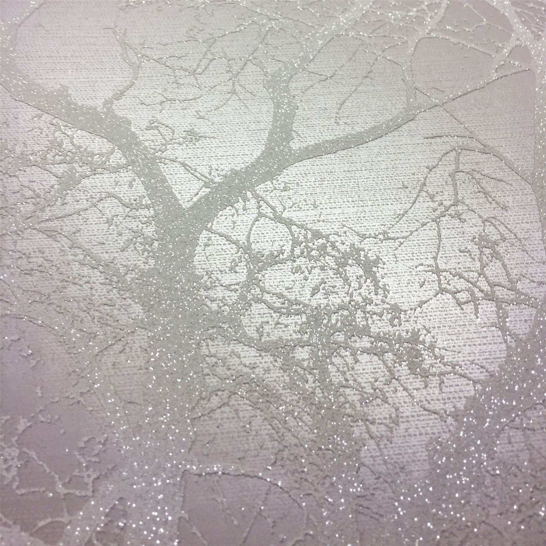 Holden Whispering Trees Wallpaper Grey Off White Glitter Textured