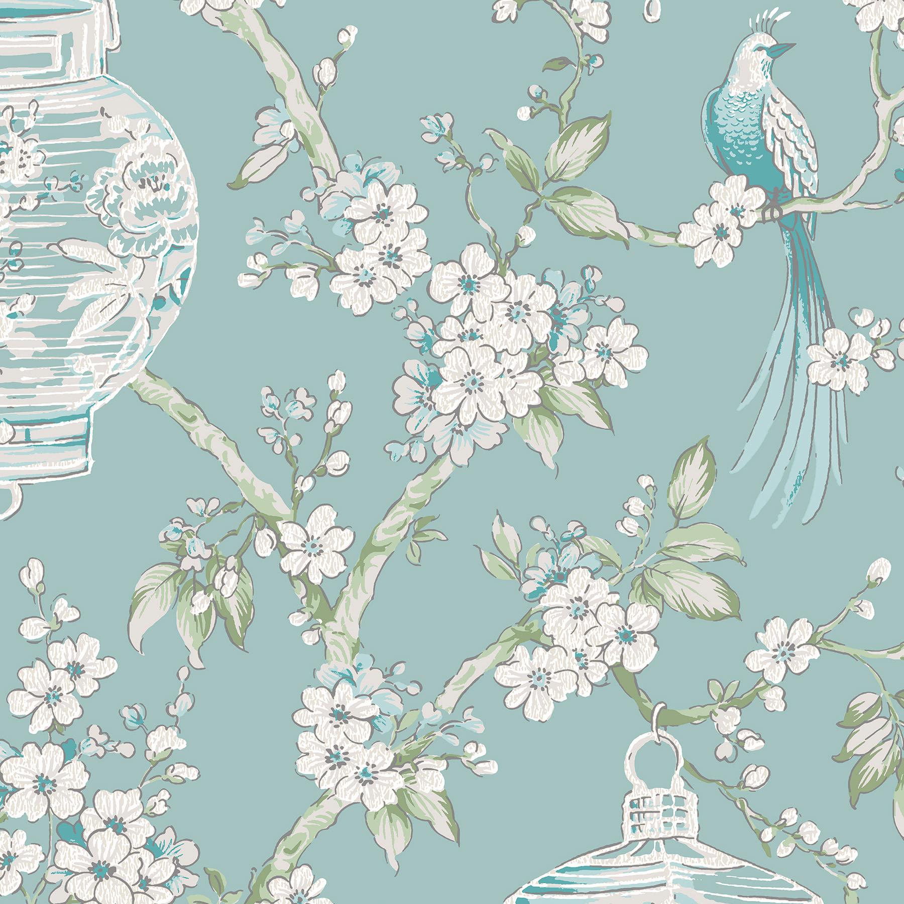 Fine Decor Vymura Oriental Birds Wallpaper Floral Flowers Trendy