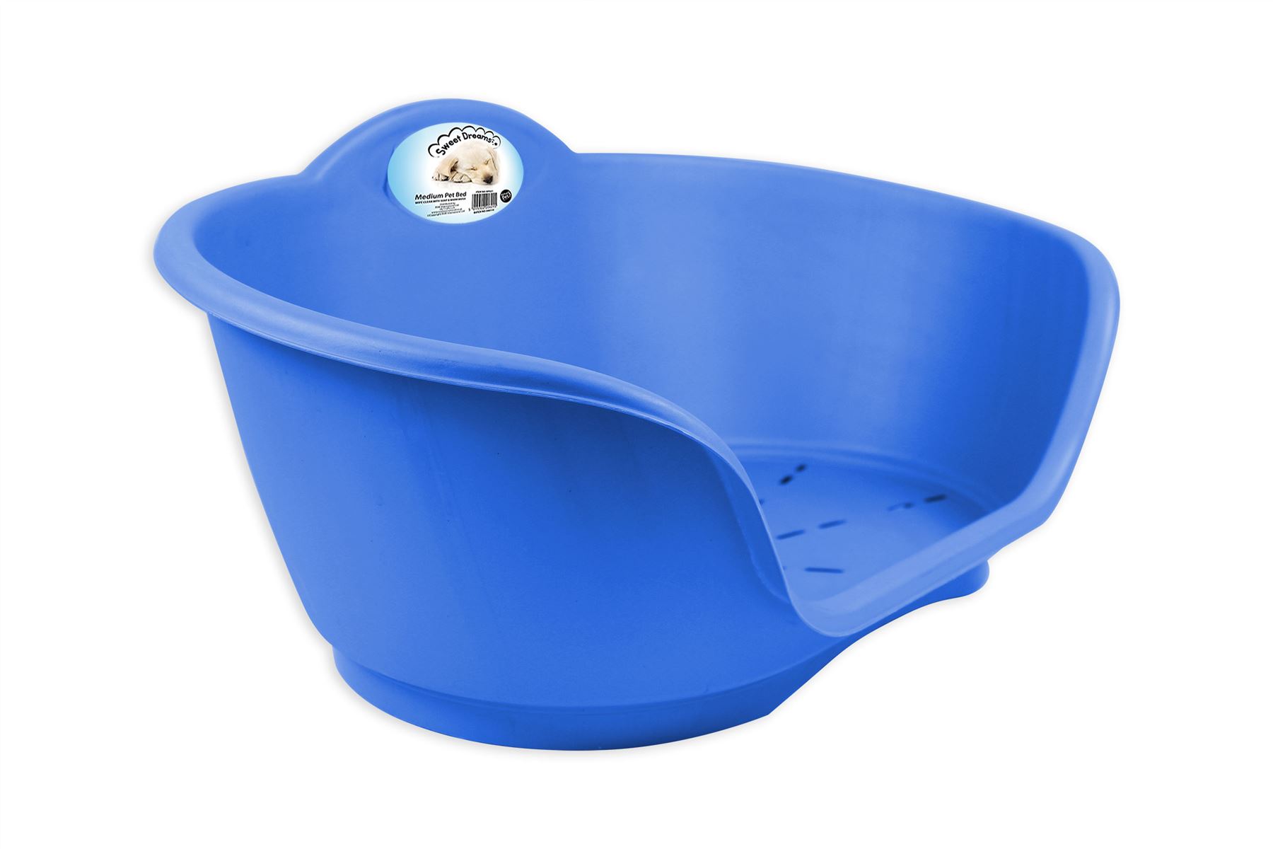 Plastic Pet Bed Heavy Duty Waterproof Cat Dog Basket Medium All Colours