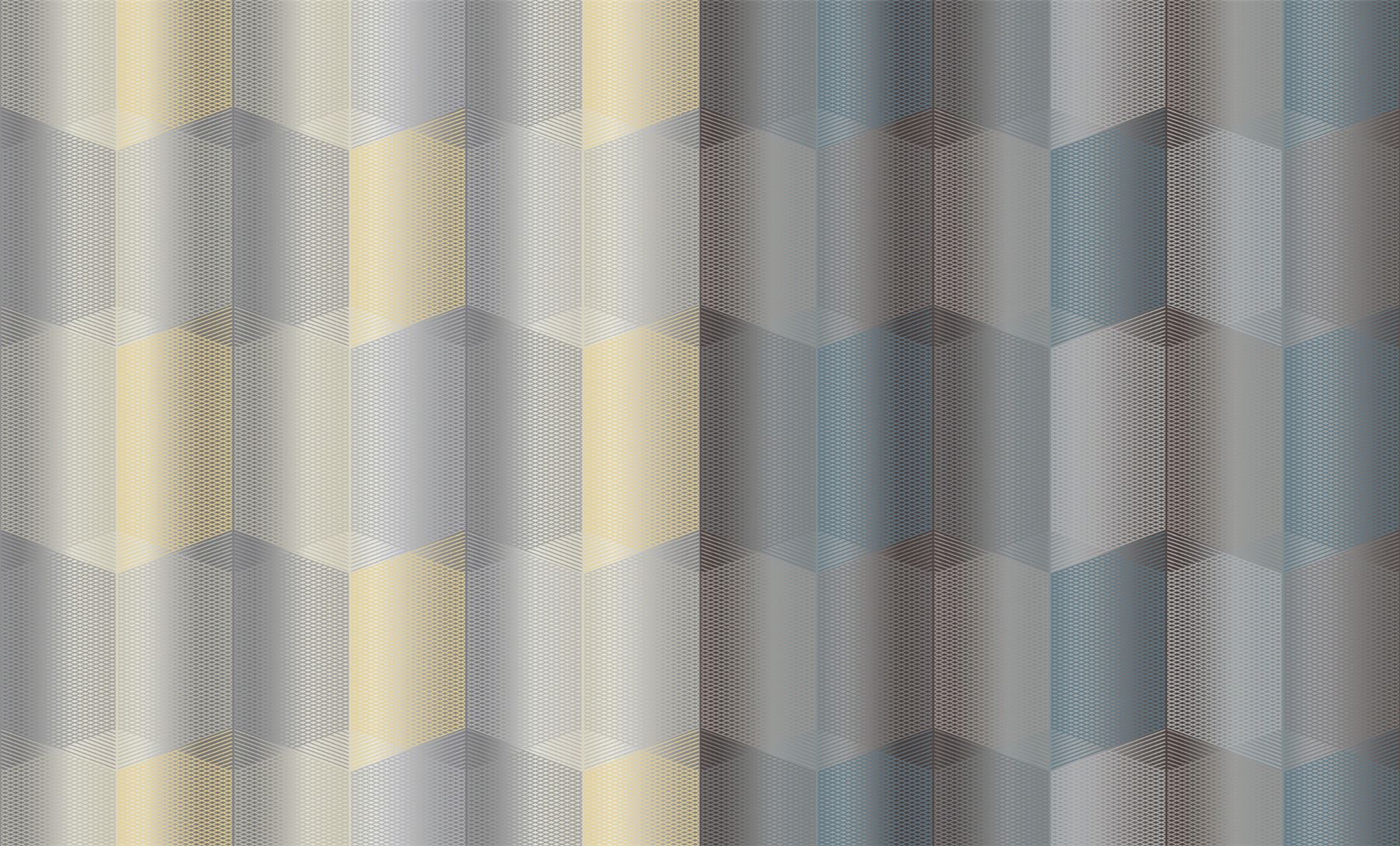 3 X Teal Grey Geometric 3d Hexagon Wallpaper Textured Metallic Grandeco Radial