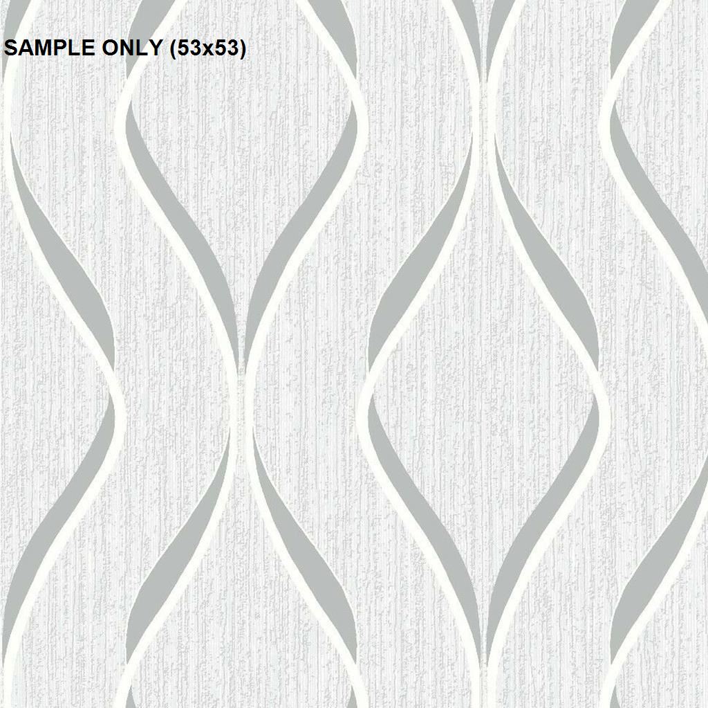 Heavyweight Blown Vinyl Indra Wave Wallpaper Geometric Modern Wallcovering - Picture 18 of 18