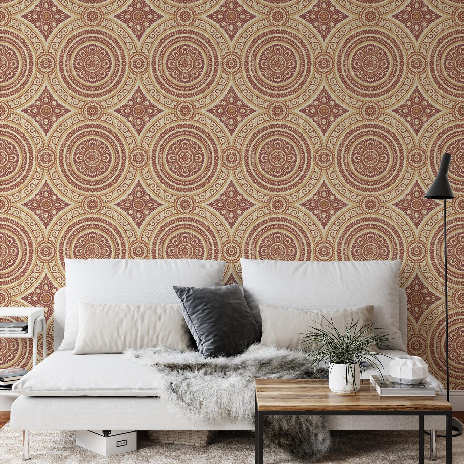 Caspia Damask Wallpaper Classic Stylish Acrylic Coated Feature Wall Decor - Picture 18 of 26