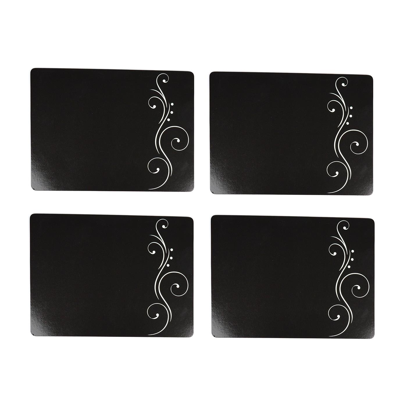 4er Pack Untersetzer und Platzsets schwarz elegant oder grau Schmetterling Design - Bild 42 von 94