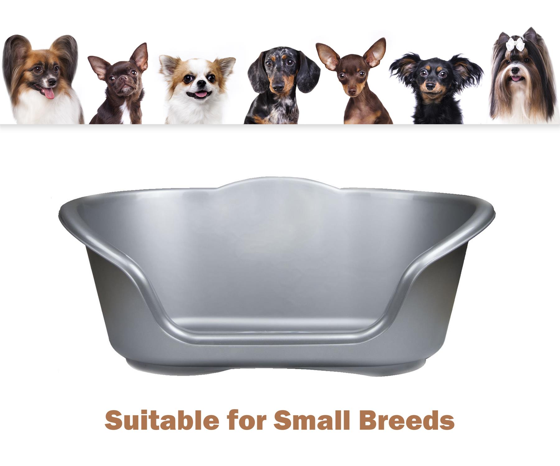 Plastic Dog Bed Basket Heavy Duty Waterproof Pet Cat Plush Cover Small 4 Colours eBay