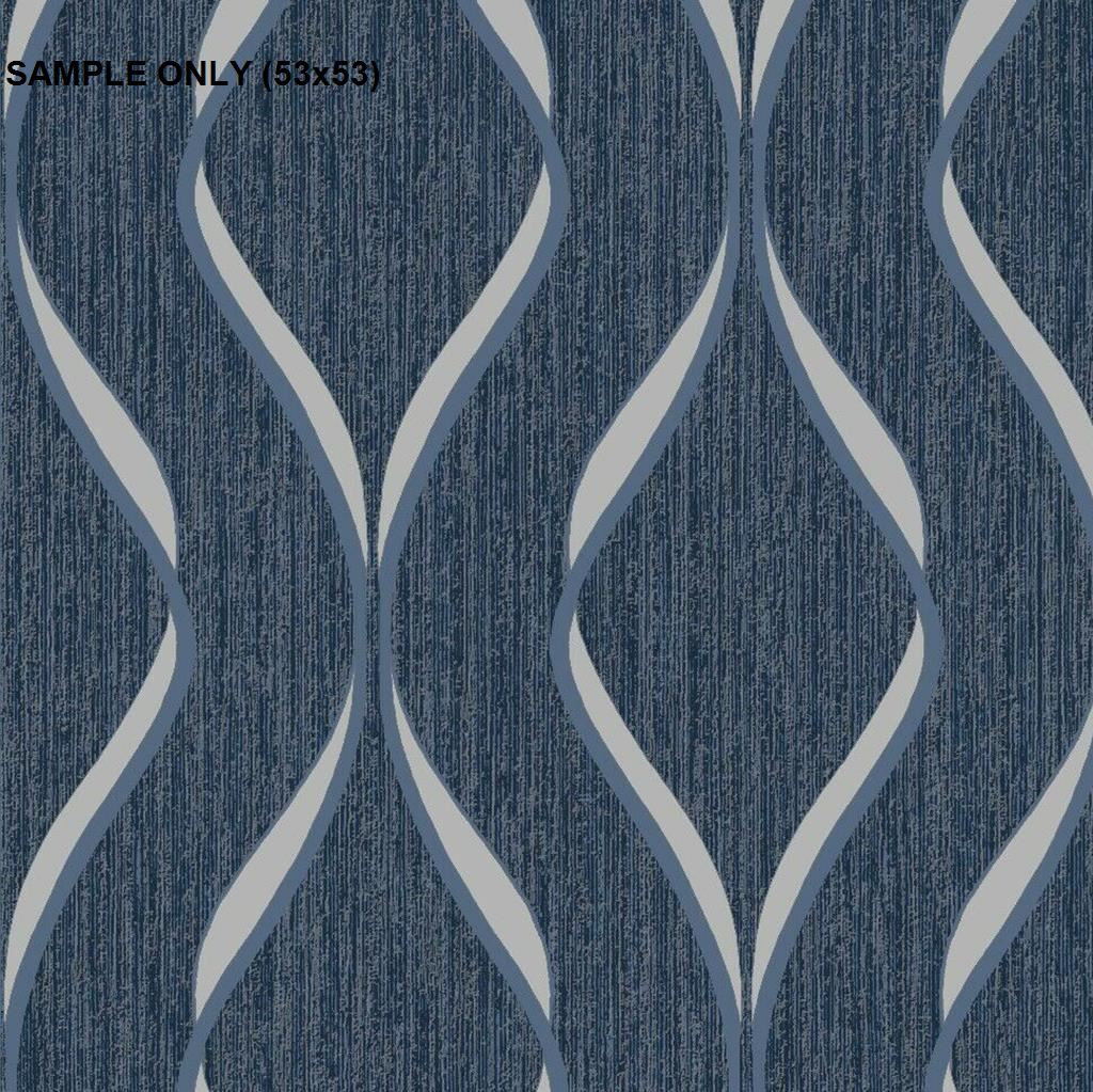 Heavyweight Blown Vinyl Indra Wave Wallpaper Geometric Modern Wallcovering - Picture 5 of 18