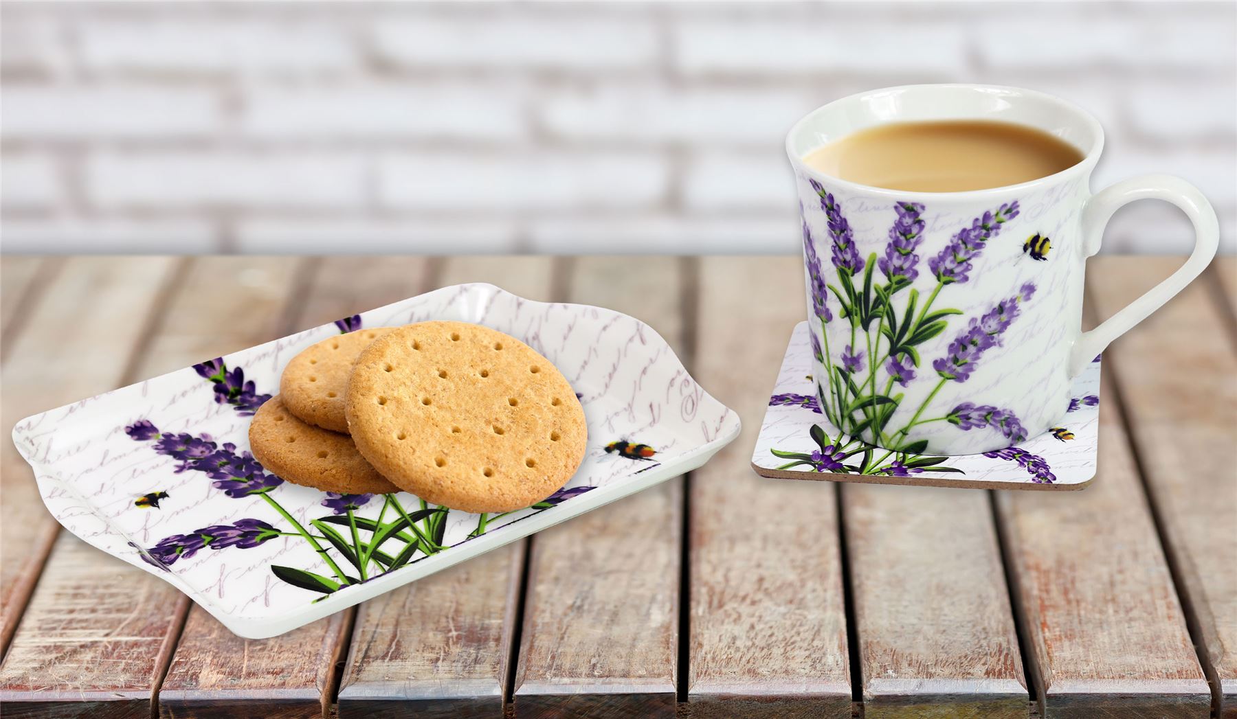 Mug Tray Coaster Set Tea Time Gift Set Serving Tray Kitchen Home Tea Set Ebay