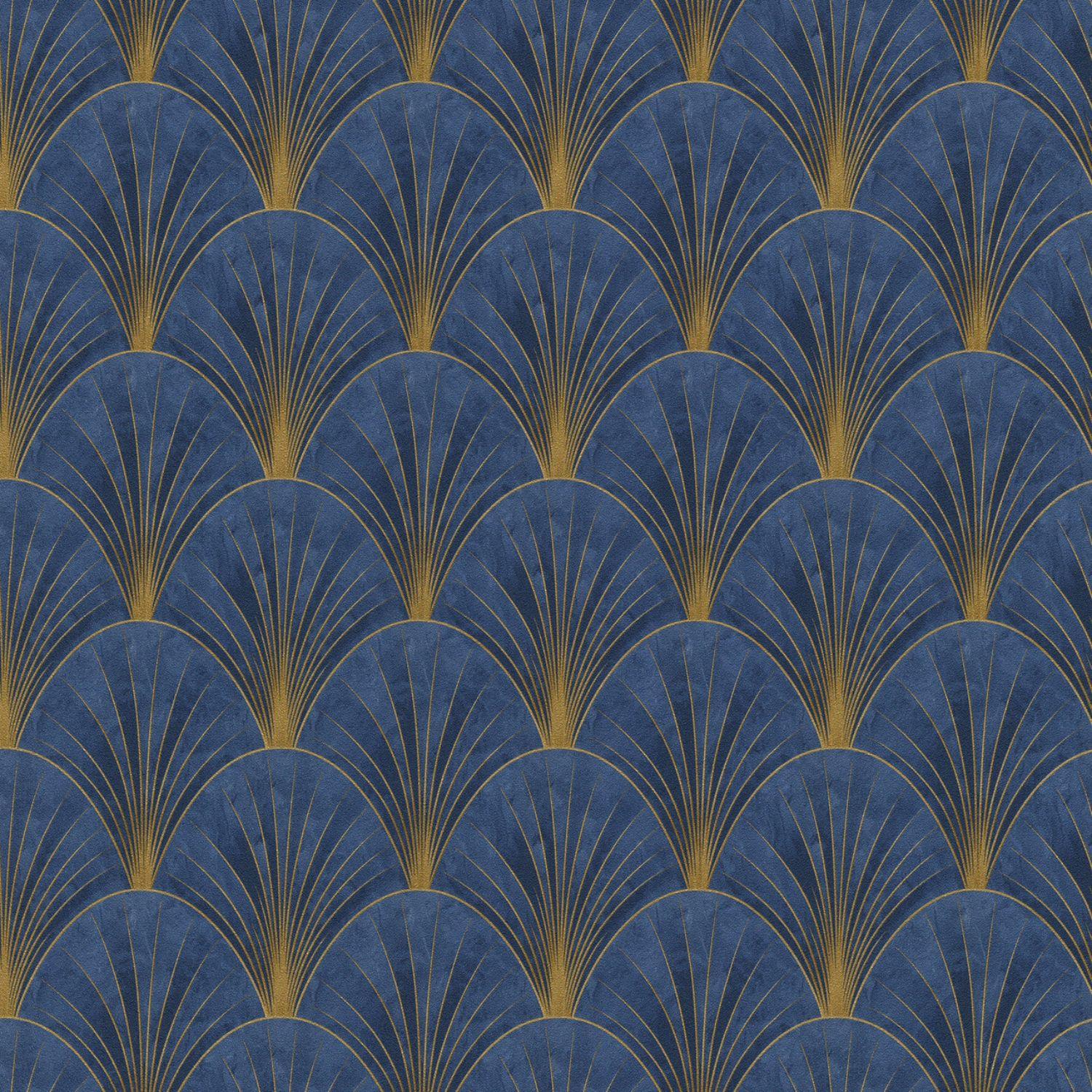 Erismann Blue/Green Art Deco Avant Garde Wallpaper - Picture 2 of 16
