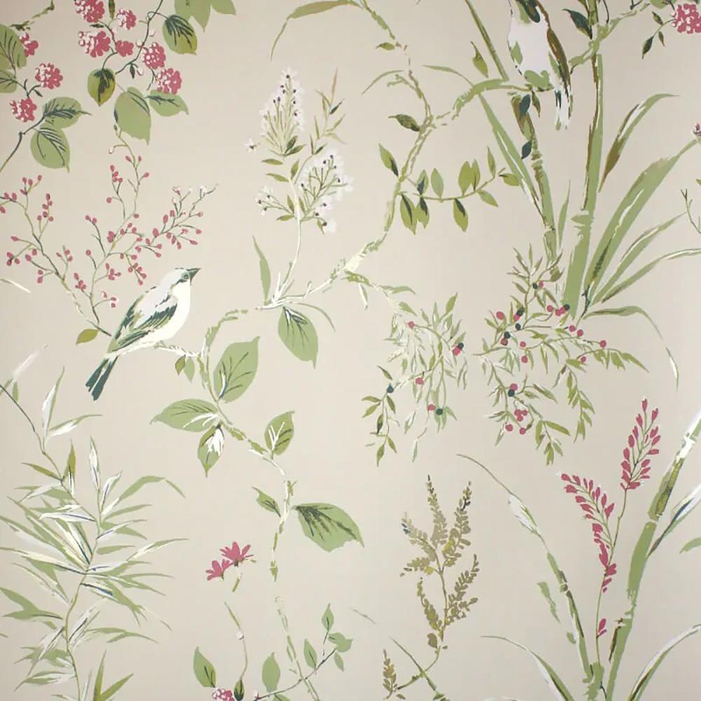 Papel Pintado Floral Corona Mariko Árbol Pájaro Metálico Elegante Moda Característica Pared - Imagen 11 de 19