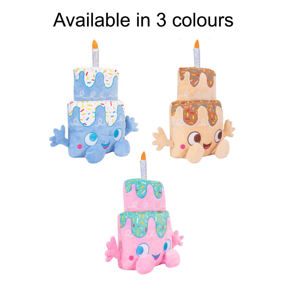 Birthday Cake Themed Soft Plush Pet Toy Squeaker Crinkle Effect Dog Puppy - Picture 11 of 16