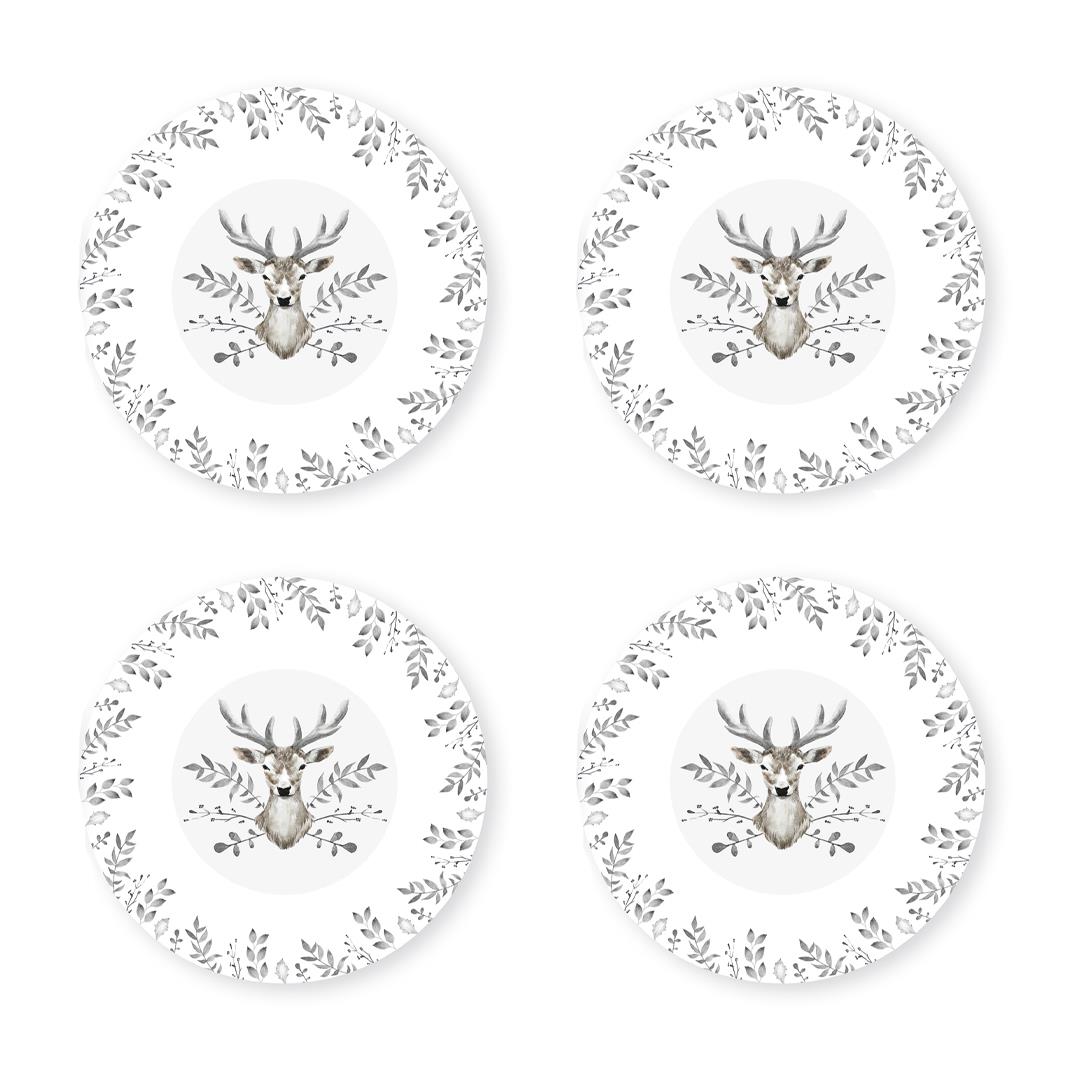 Christmas Tableware Set Grey Stag Design Full Table Setting Ceramic Table Decor - Picture 2 of 51