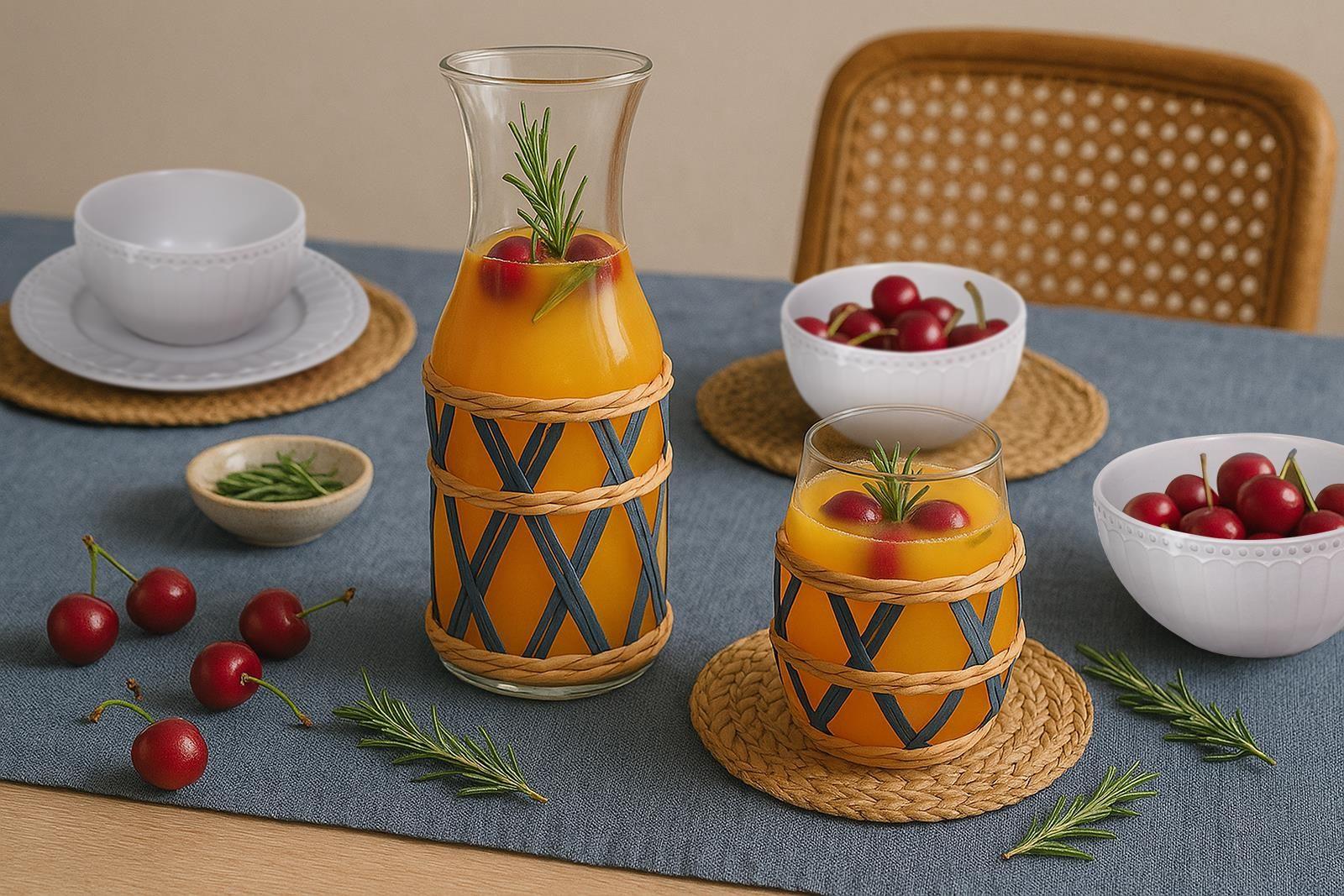 4er Pack Becher & Karaffe Wasserkrug Marine Webdetails Getränke Sommer Essen - Bild 16 von 31