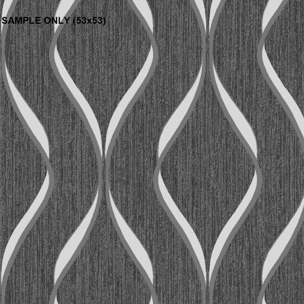 Heavyweight Blown Vinyl Indra Wave Wallpaper Geometric Modern Wallcovering - Picture 10 of 18