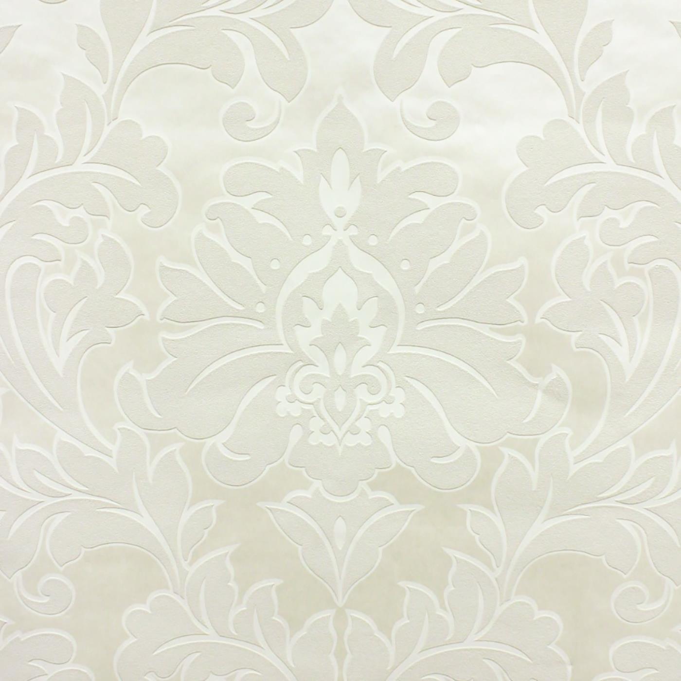 Damask Super Fresco Wallpaper Textured Embossed Cream Graham Brown