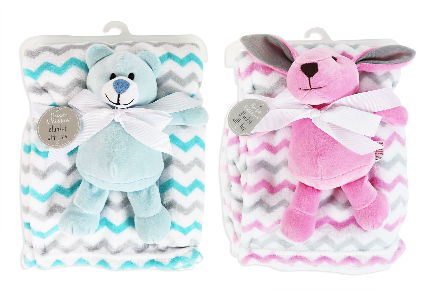 Super Soft Baby Blanket with Toy Set Newborn Christening Gift Cute Boy Girl