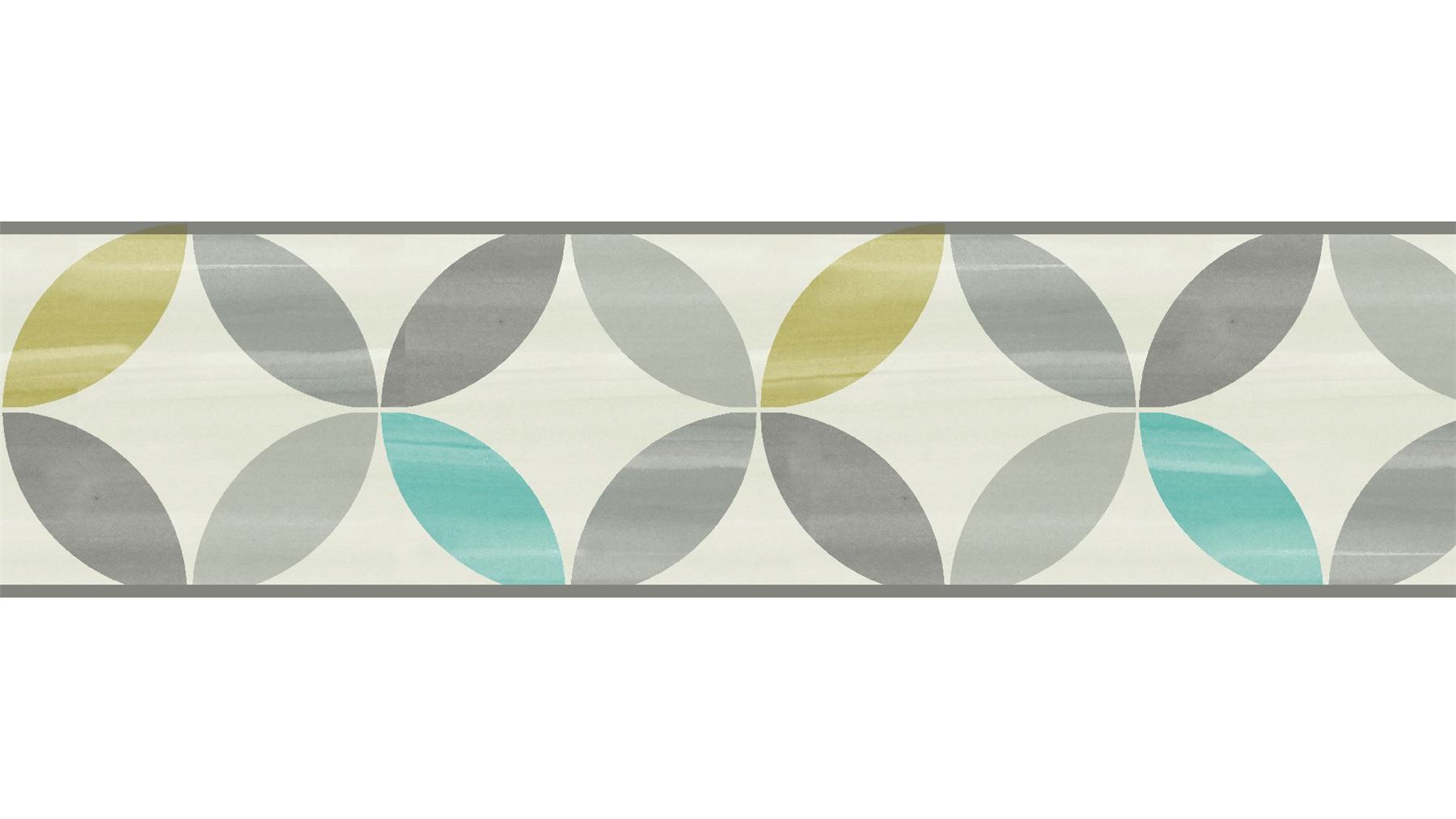 Girls Dot Daisy Double Die-Cut Wallpaper Border in Lime Blue /& White YH1578BD