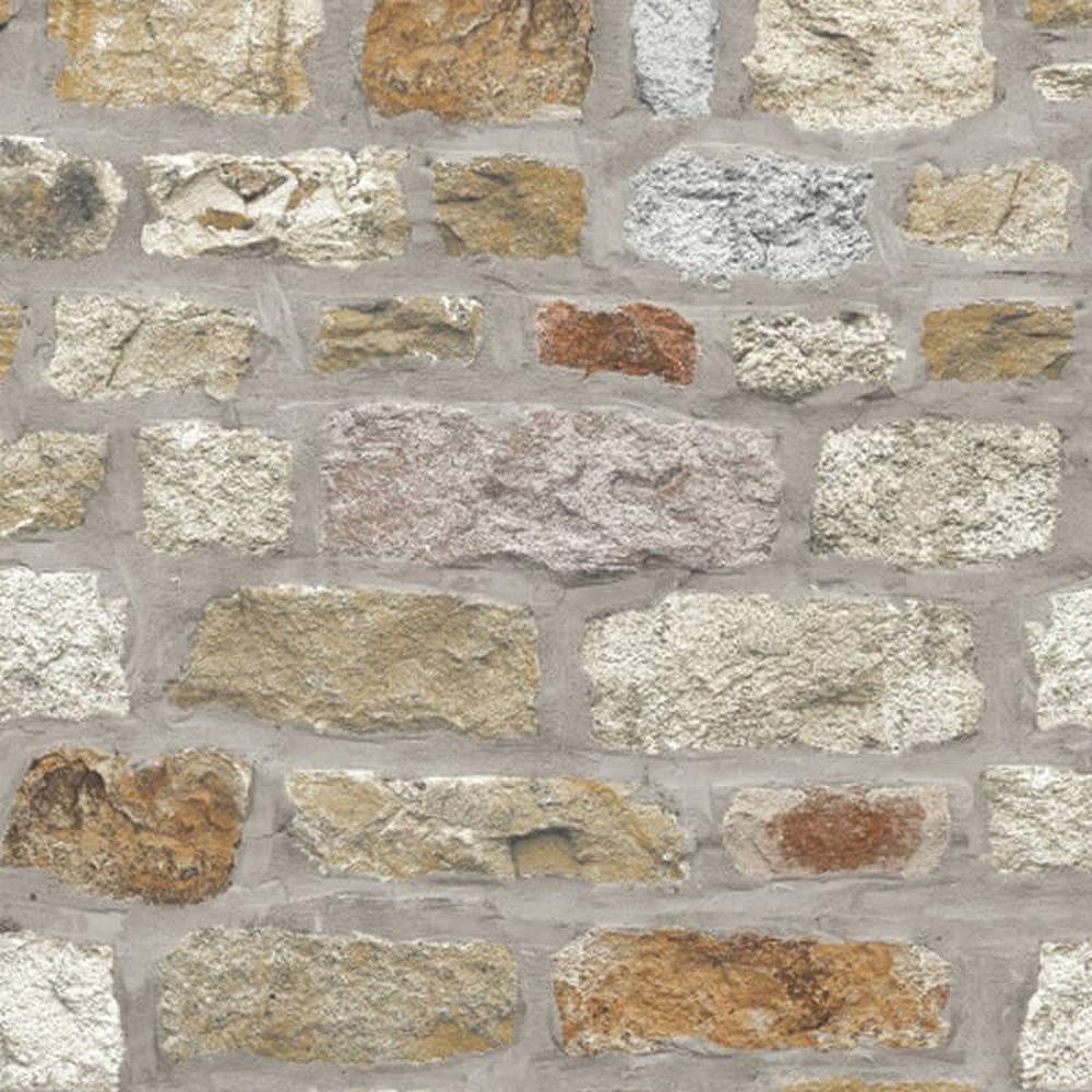 Arthouse Country Stone Rustic Old Brick Wall Wallpaper Faux Effect Realistic