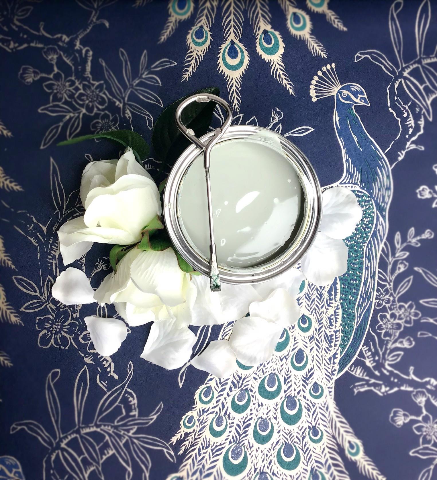 Peacock Wallpaper Navy Blue Gold Metallic Feather Floral Vintage Birds Rasch eBay