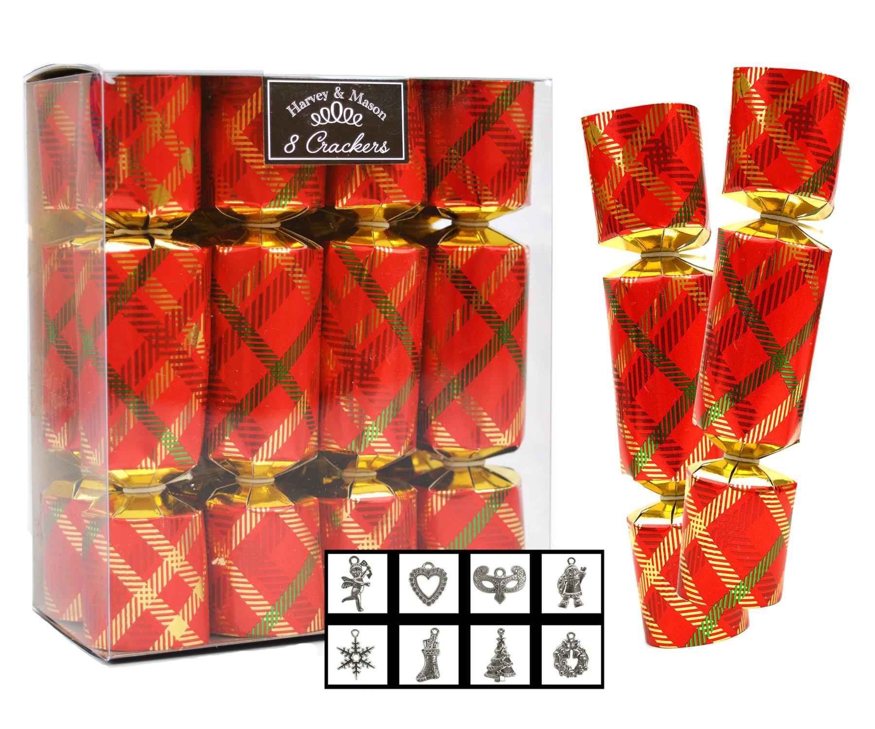Motto Christmas Luxury Crackers Box of 12-5 Designs Novelty Hat and Snap