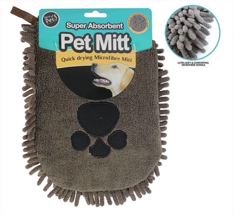 Pet Mitt Wash Towel Super Absorbent and Quick Dry Microfibre Pet Towel