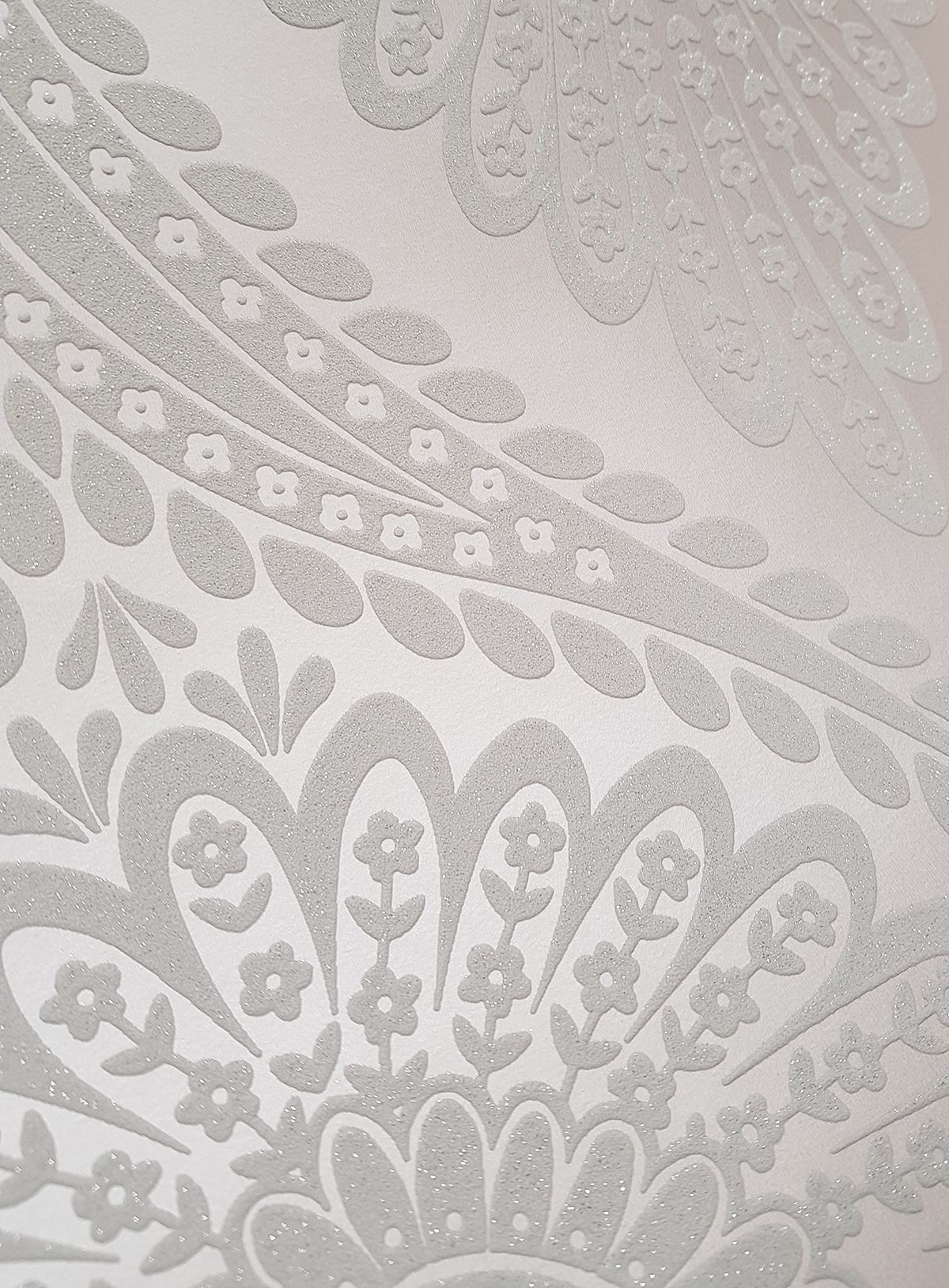 Wallpaper Rolls & Sheets Karla Lilac Blush Taupe Metallic Silver