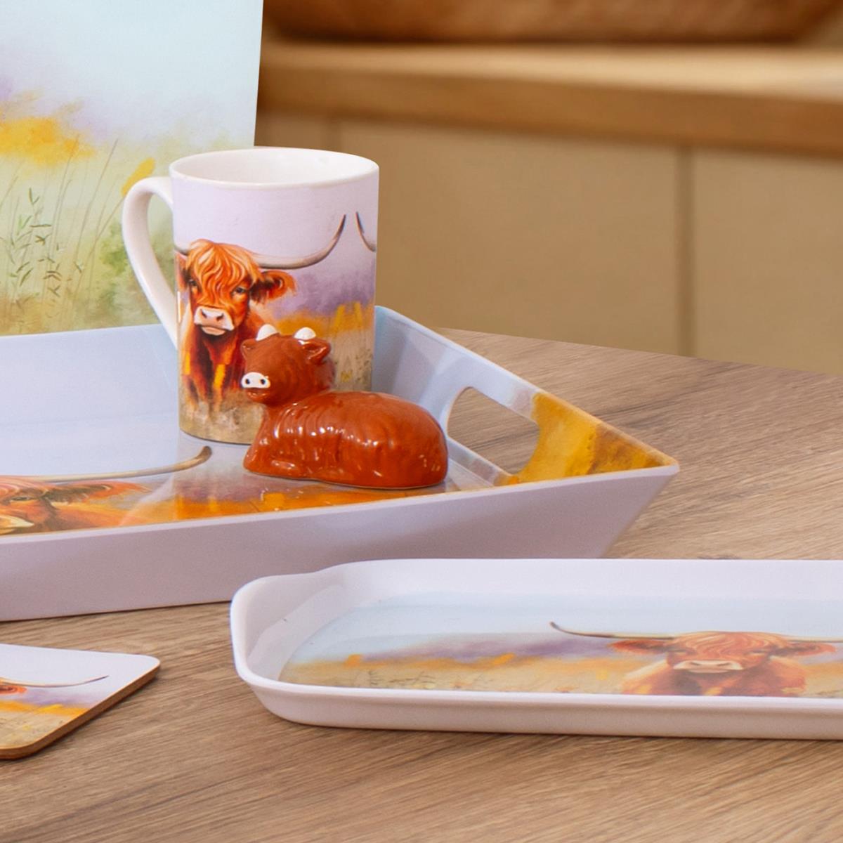 Accessori cucina pranzo a tema mucca Highland tazze vassoi sottobicchieri tovagliette - Foto 46 di 72