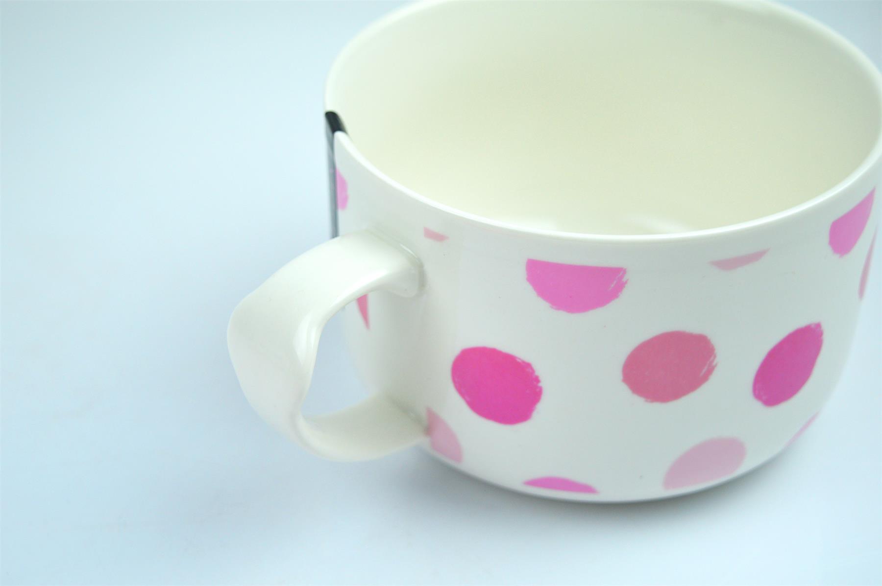 Soup Mug Bowl Dish Silicone Lid Vent Microwaveable Bone China Blue Pink 750ml - Picture 9 of 18