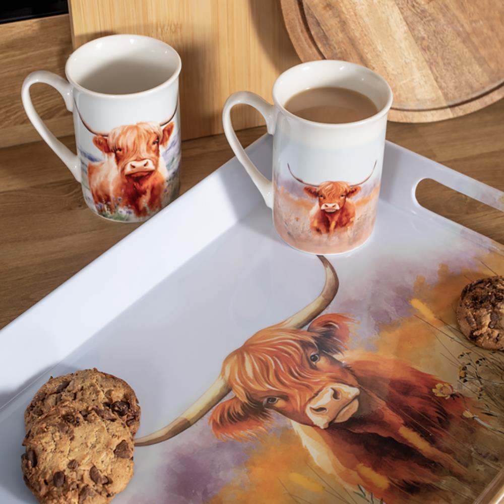 Accessori cucina pranzo a tema mucca Highland tazze vassoi sottobicchieri tovagliette - Foto 60 di 72