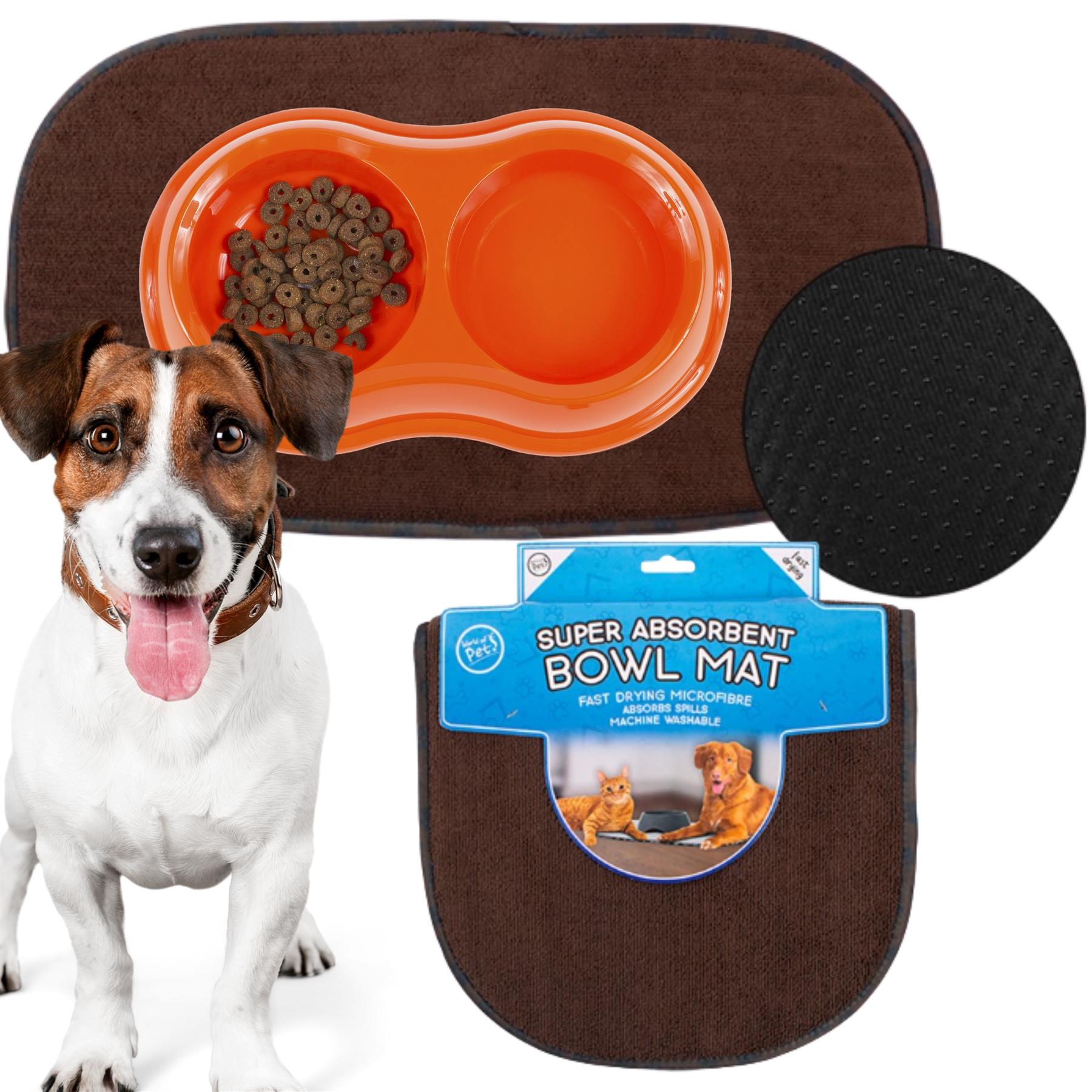 Pet Feeding Mat Microfibre Absorbent Quick Dry Bowl NonSlip Dog Cat