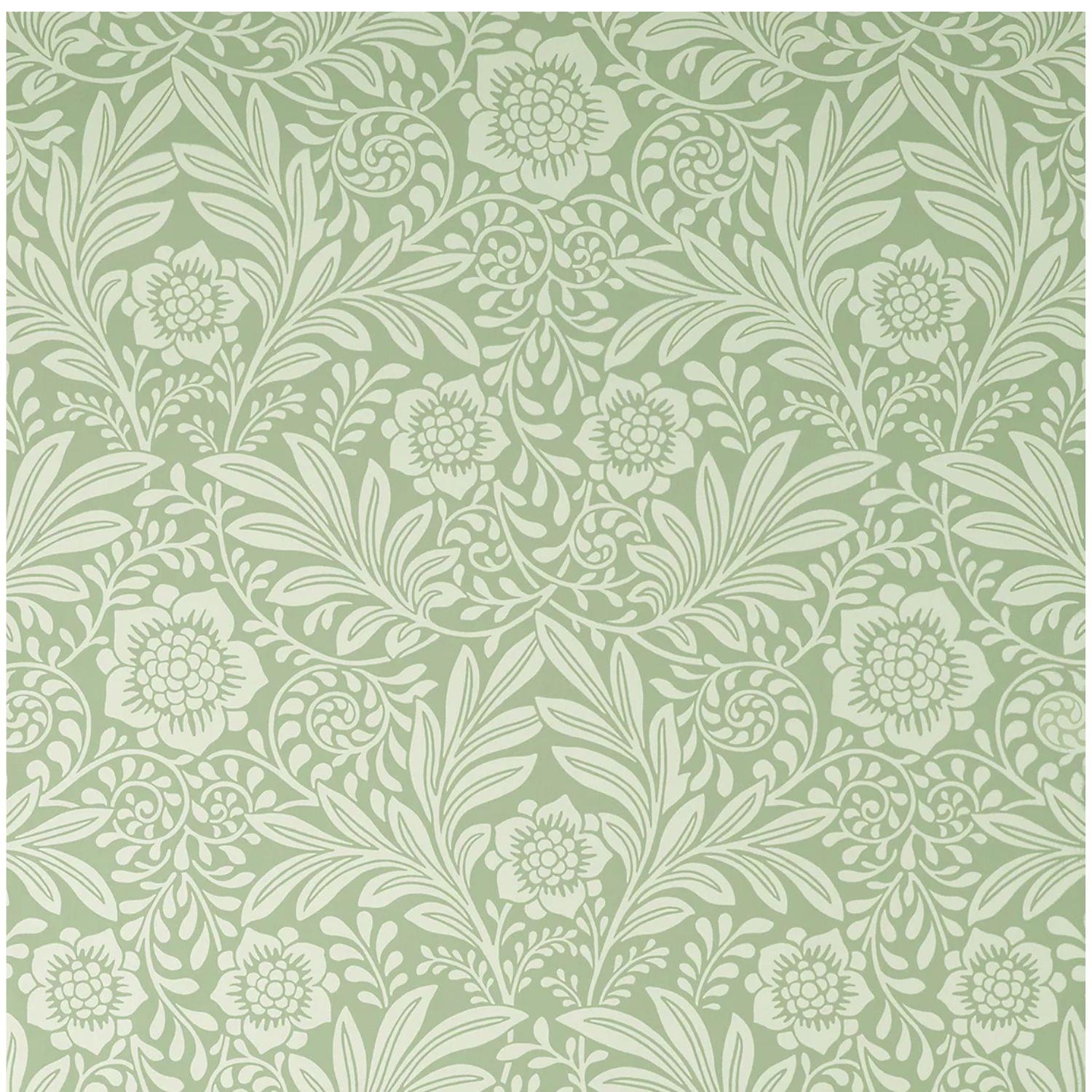 Fine Decor Crown Classic Camile Green Floral Wallpaper Paste The Wall Washable