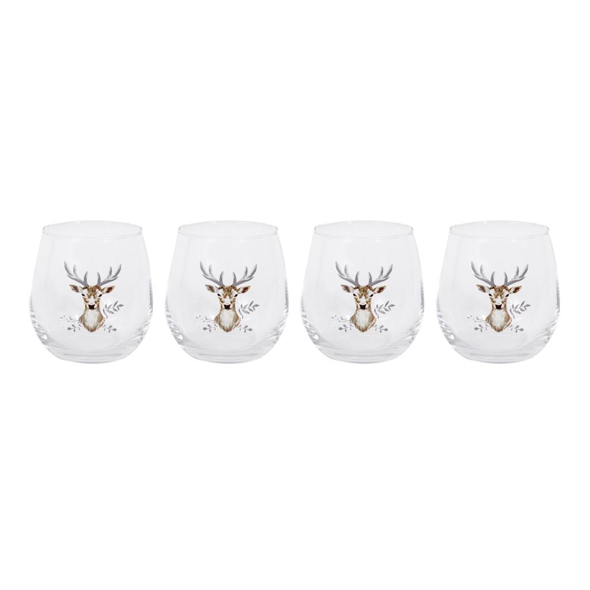 Christmas Tableware Set Grey Stag Design Full Table Setting Ceramic Table Decor - Picture 26 of 51